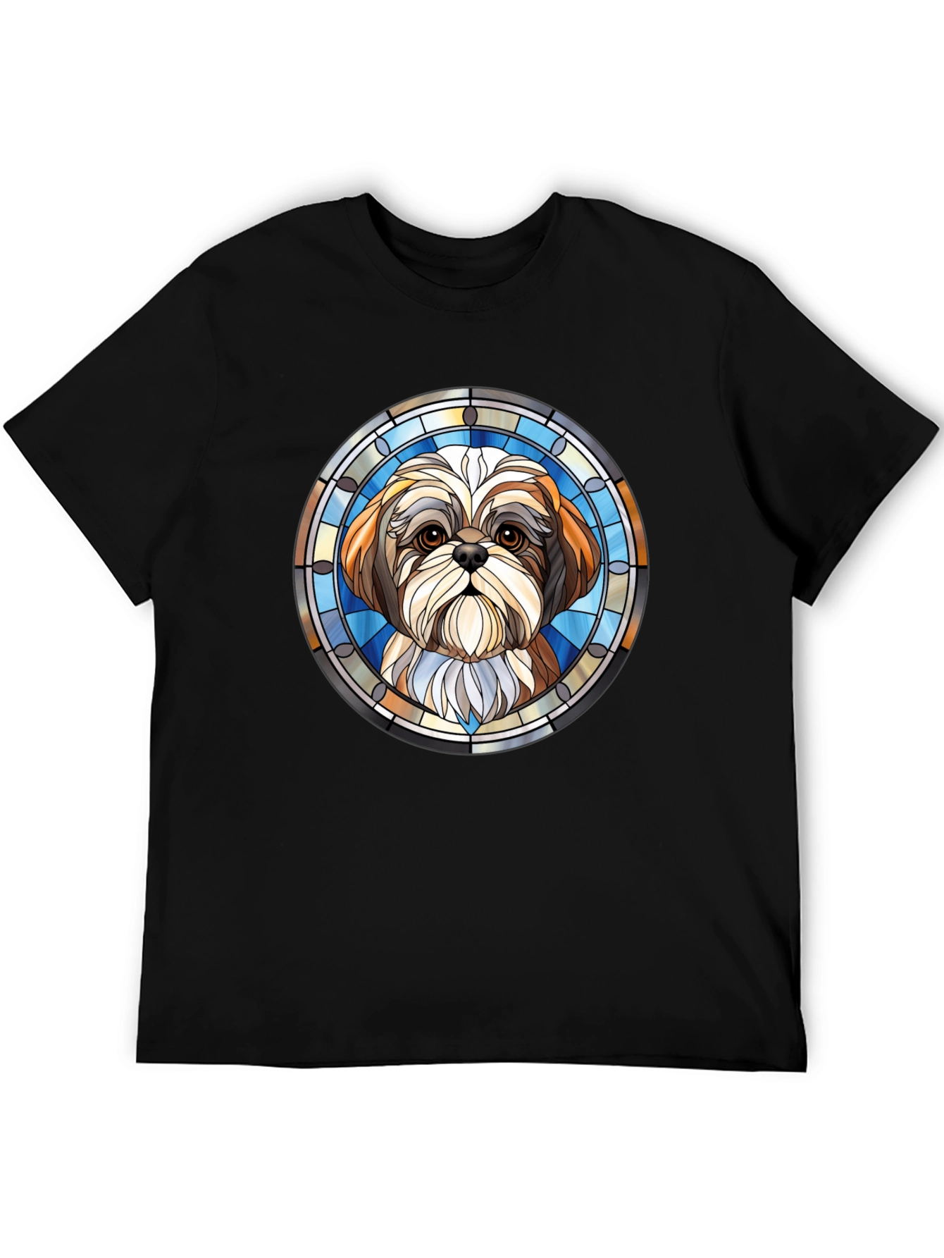 Shih Tzu Stained Glass Style Graphic Tee
