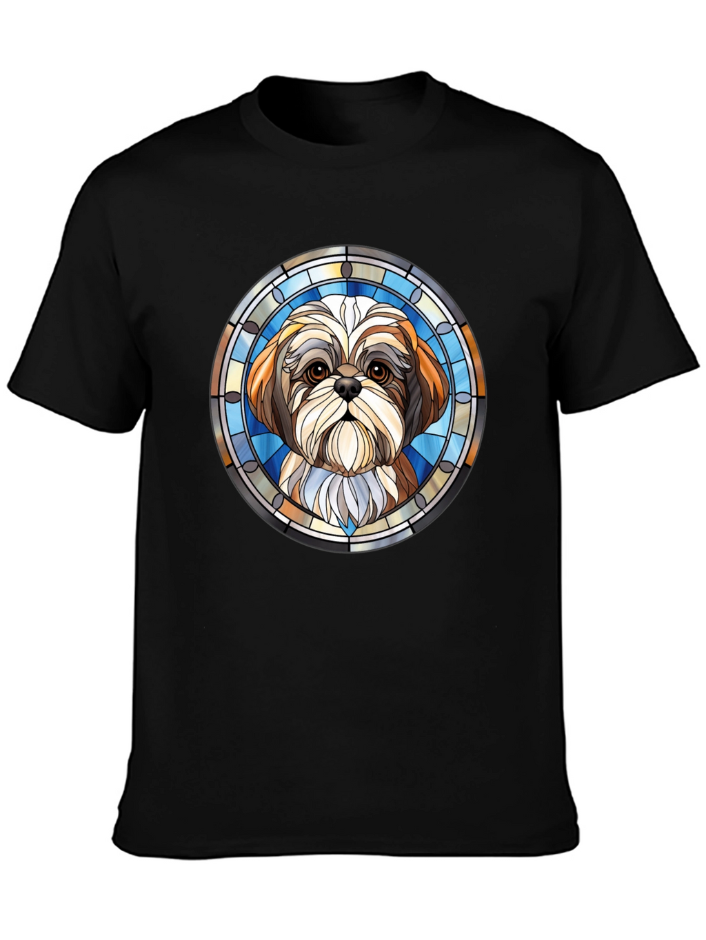 Shih Tzu Stained Glass Style Graphic Tee