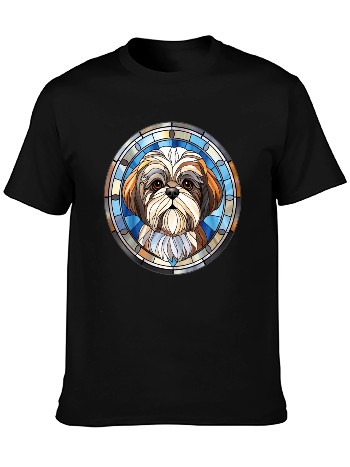 Shih Tzu Stained Glass Style Graphic Tee