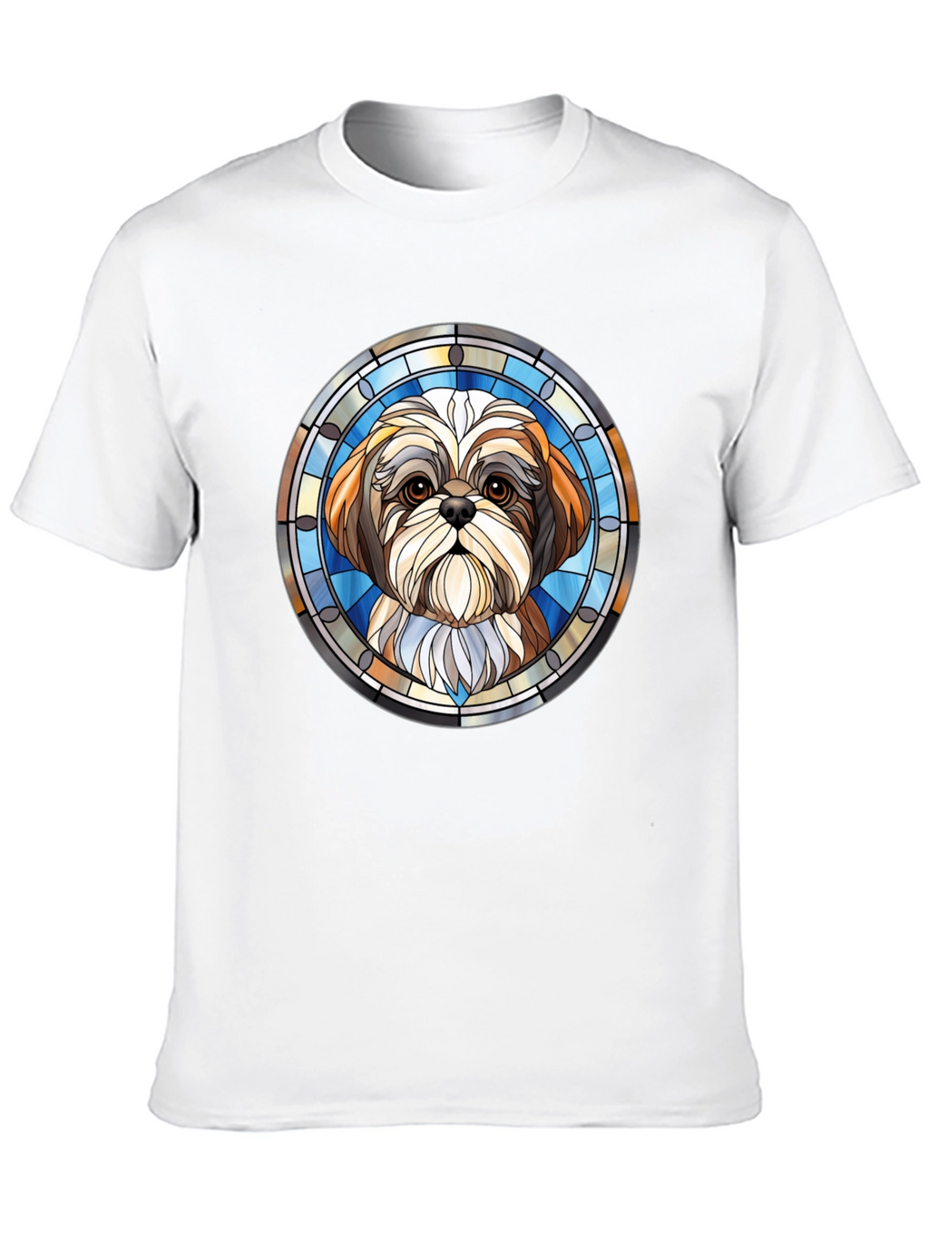 Shih Tzu Stained Glass Style Graphic Tee