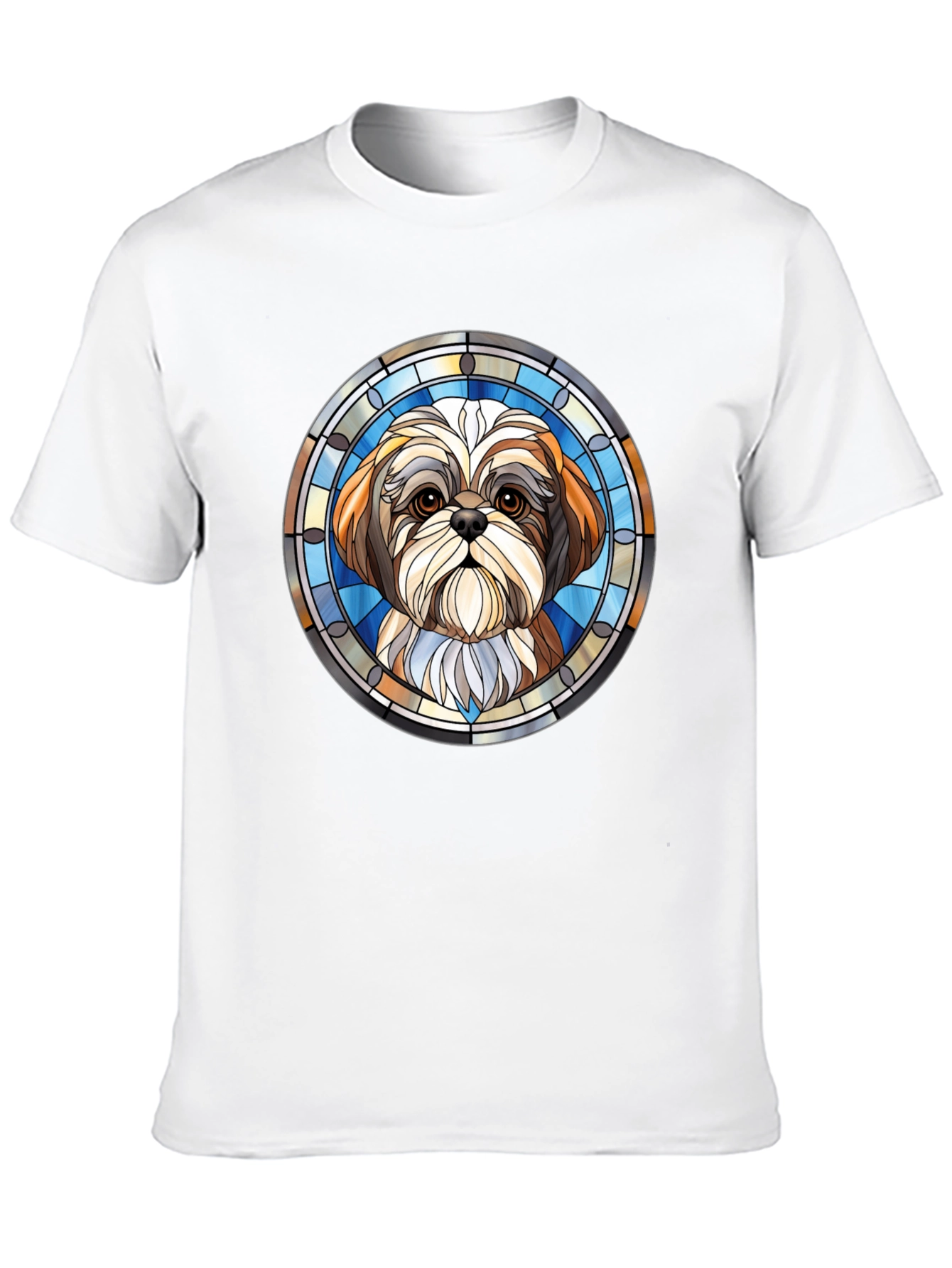 Shih Tzu Stained Glass Style Graphic Tee