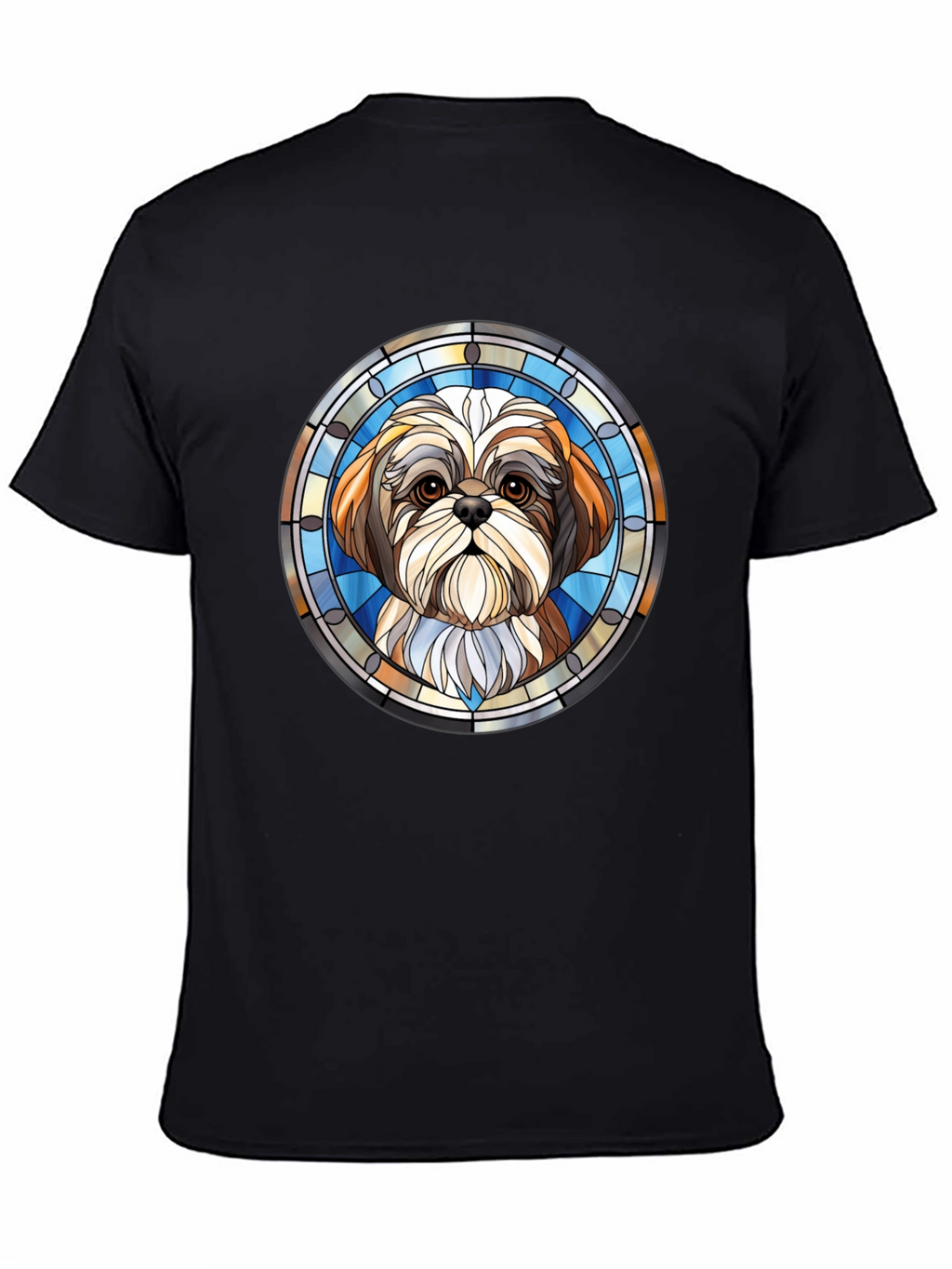 Shih Tzu Stained Glass Style Graphic Tee