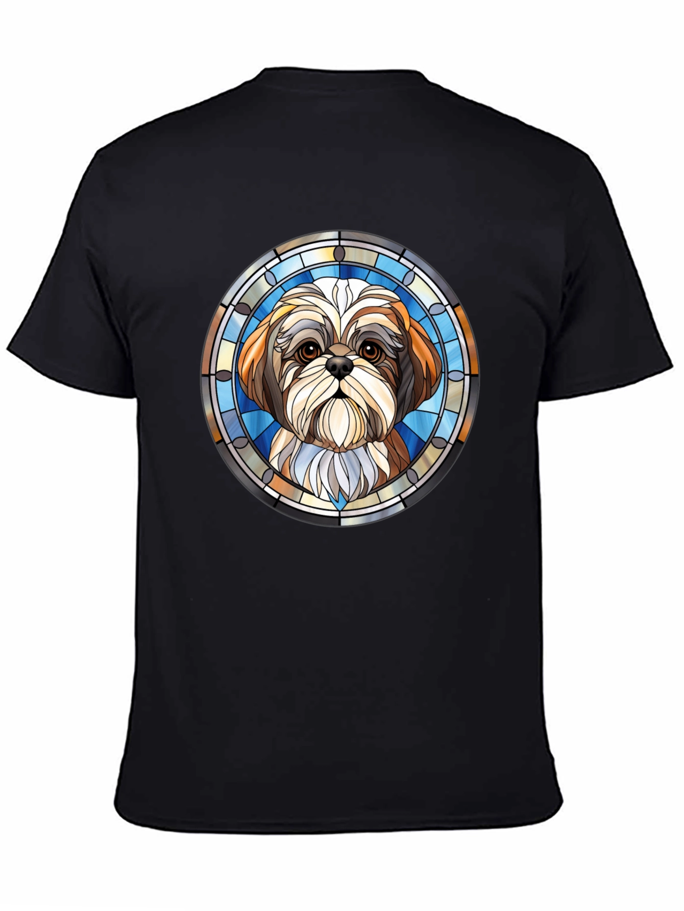 Shih Tzu Stained Glass Style Graphic Tee