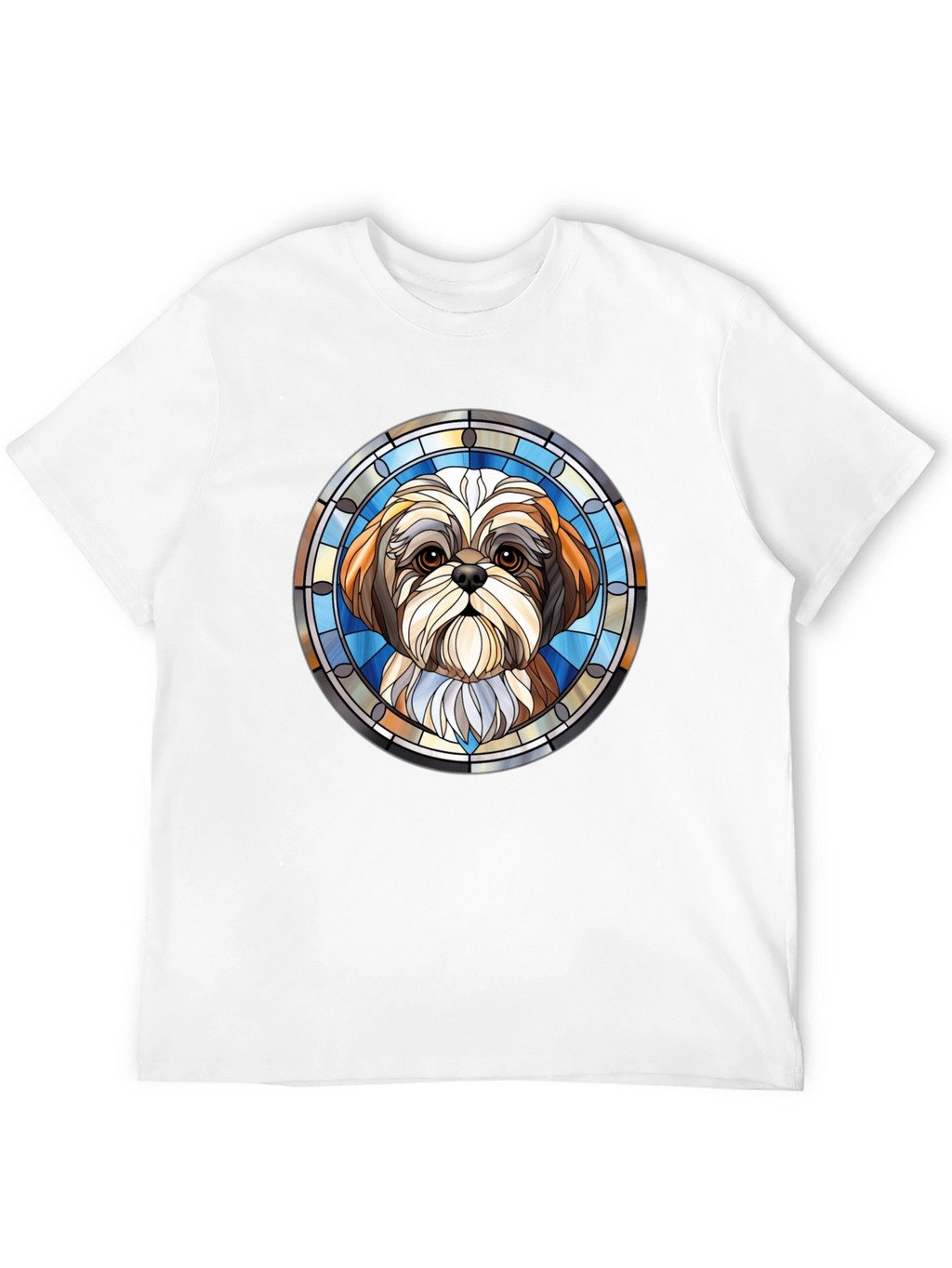 Shih Tzu Stained Glass Style Graphic Tee