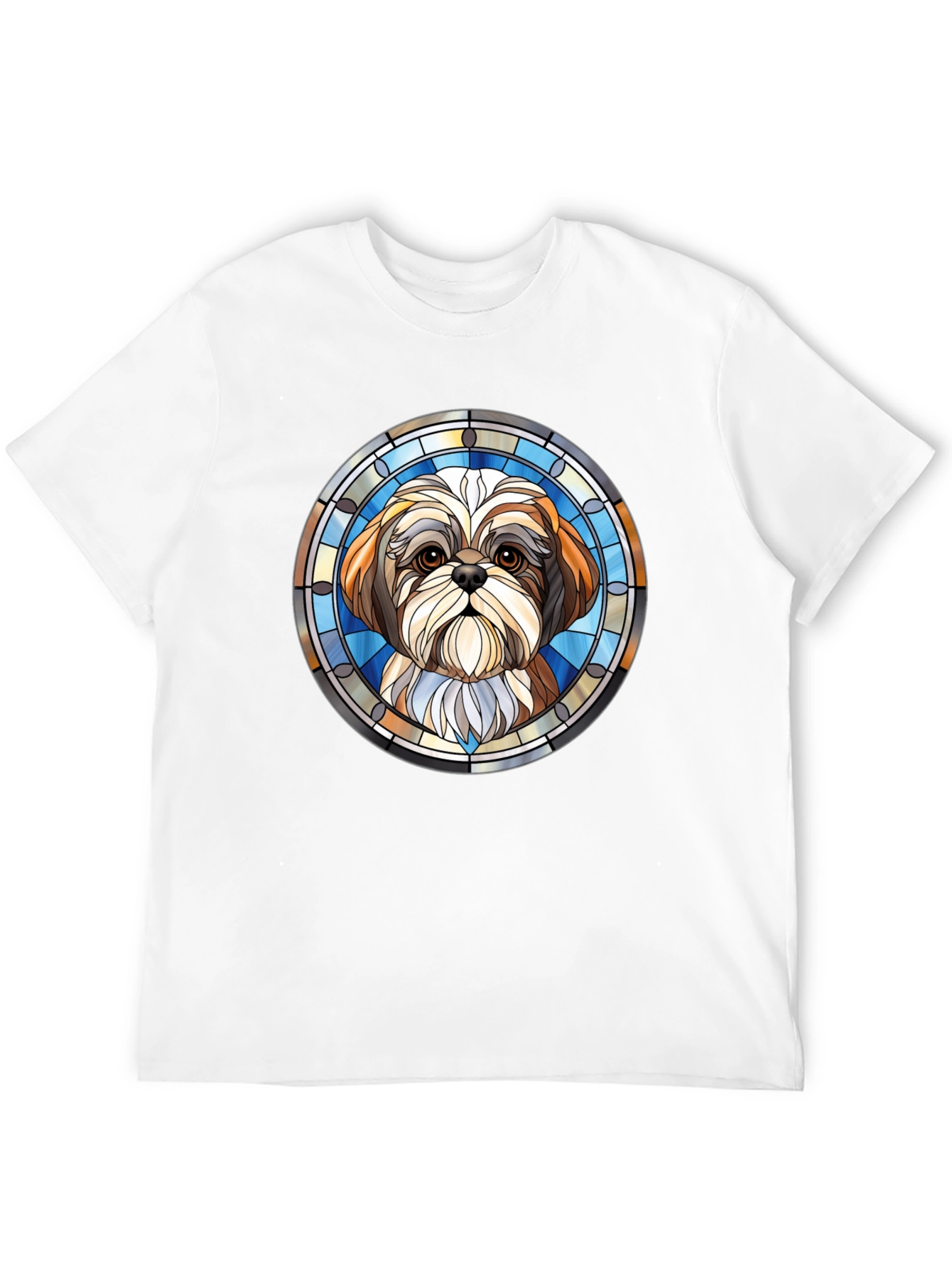 Shih Tzu Stained Glass Style Graphic Tee