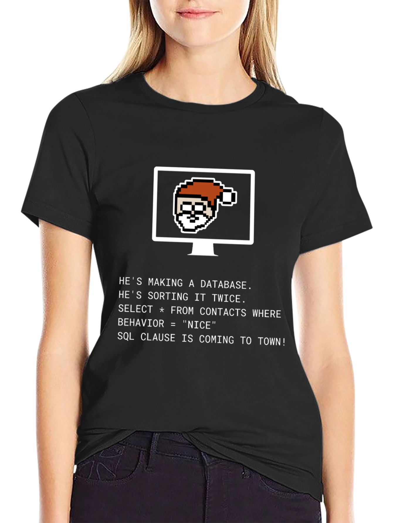 Santa Database T-Shirt - Funny SQL Programmer Tee