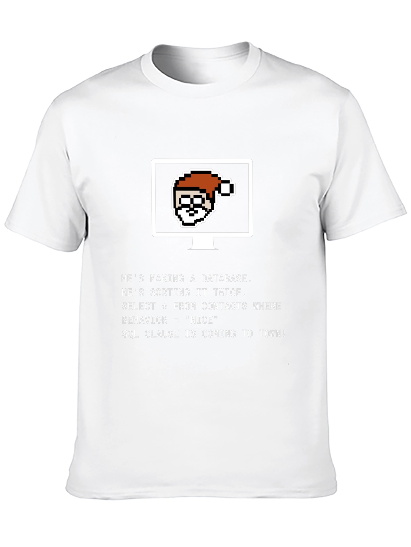 Santa Database T-Shirt - Funny SQL Programmer Tee