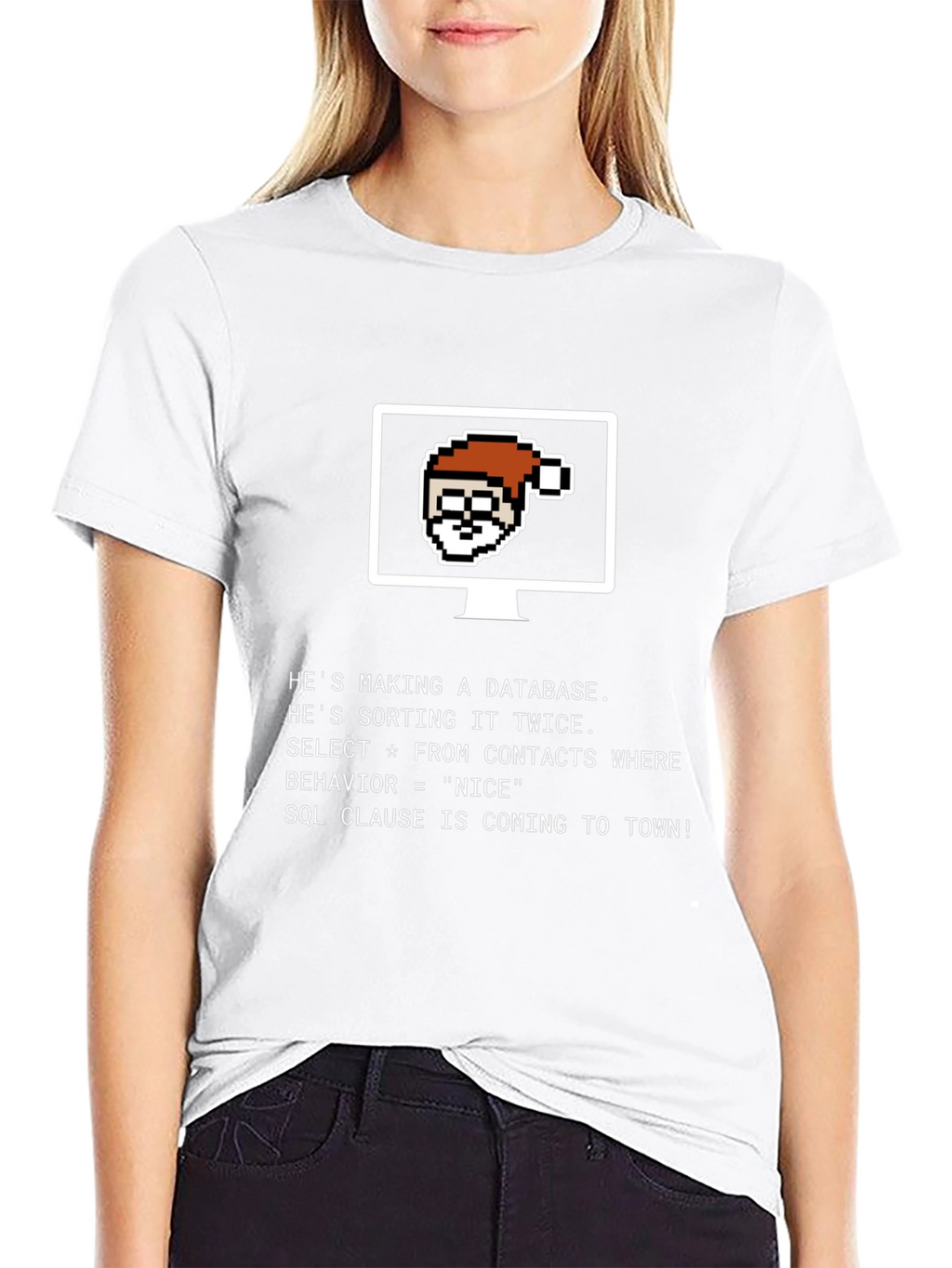 Santa Database T-Shirt - Funny SQL Programmer Tee