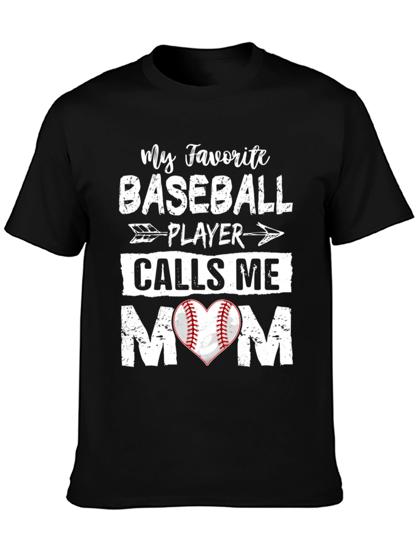 Baseball Mom T-Shirt - My Favorite Player Calls Me Mom