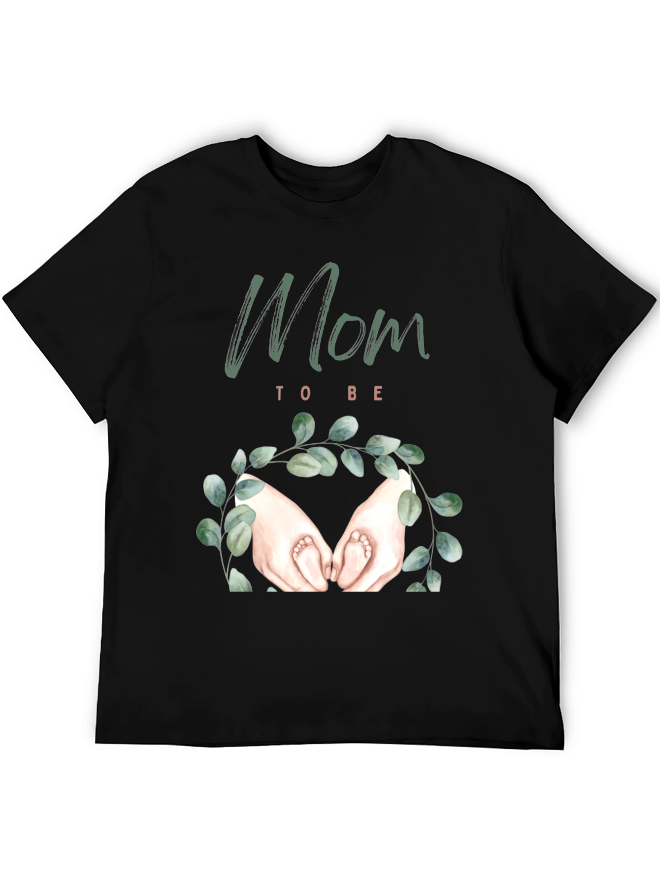 Mom To Be T-Shirt - Baby Feet Pregnancy Announcement Tee