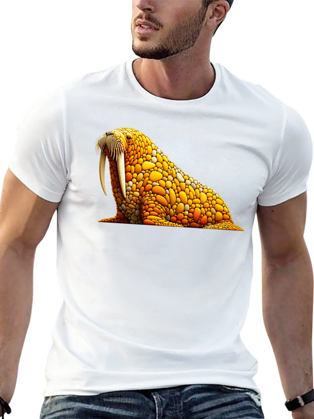 Walrus Mosaic Graphic Tee - Black
