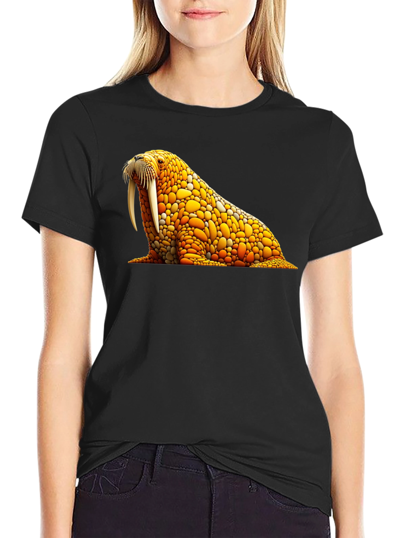 Walrus Mosaic Graphic Tee - Black