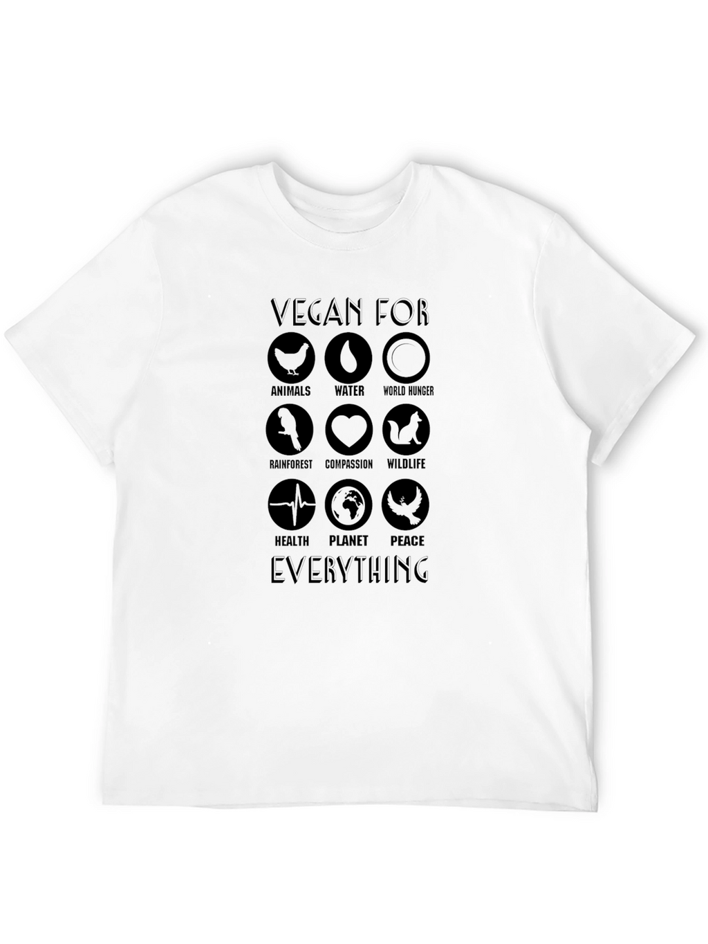 Vegan For Everything Black T-Shirt