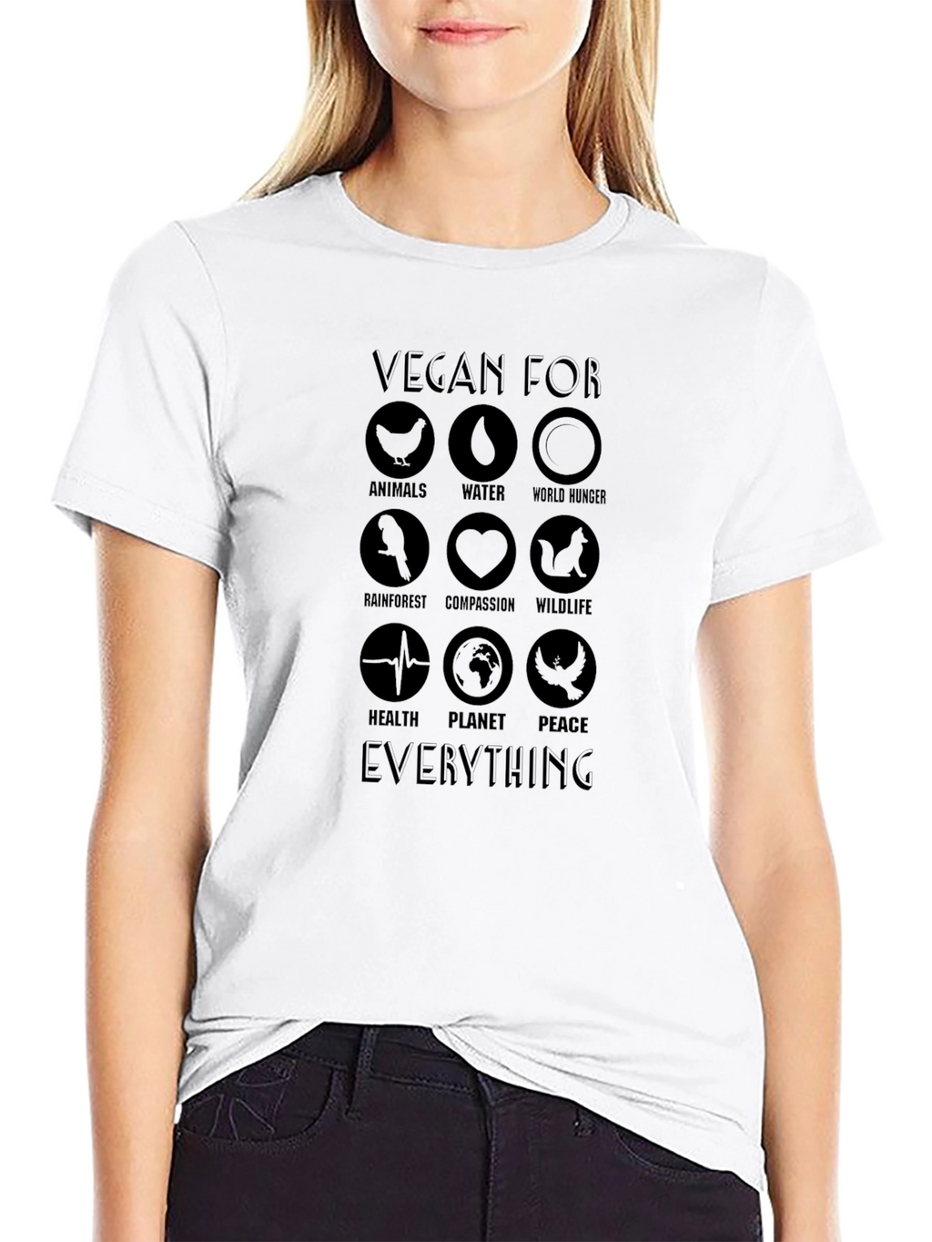 Vegan For Everything Black T-Shirt