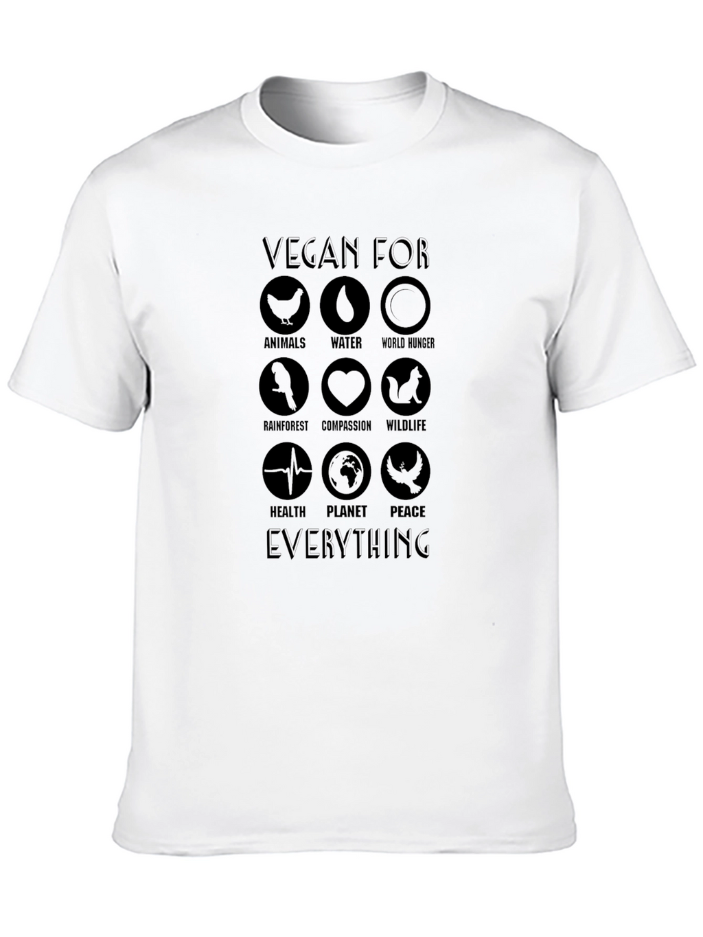 Vegan For Everything Black T-Shirt