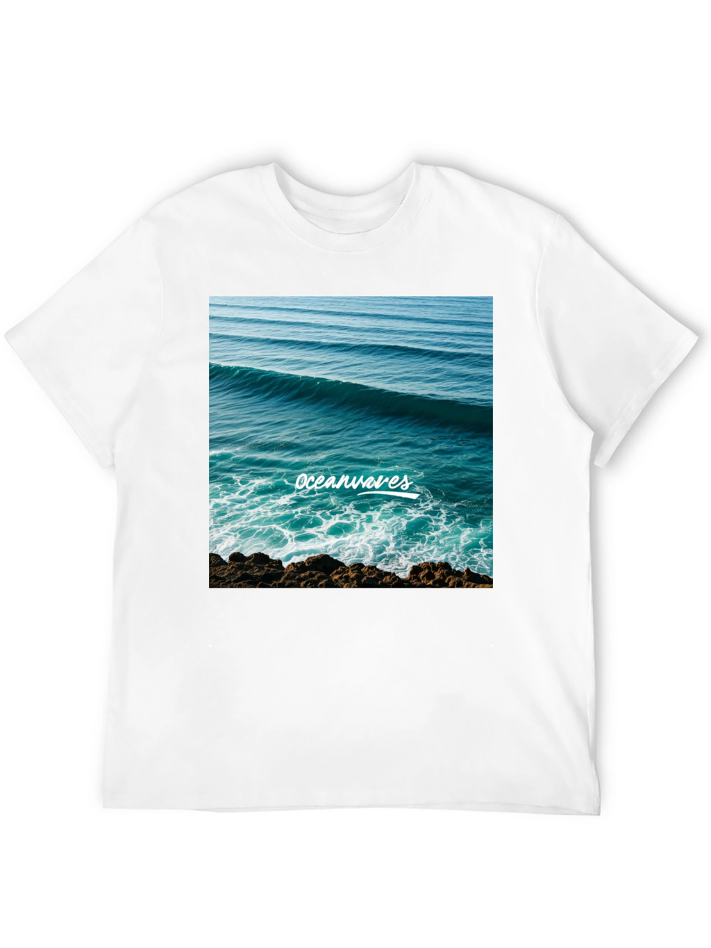 Ocean Waves Graphic T-Shirt - Black