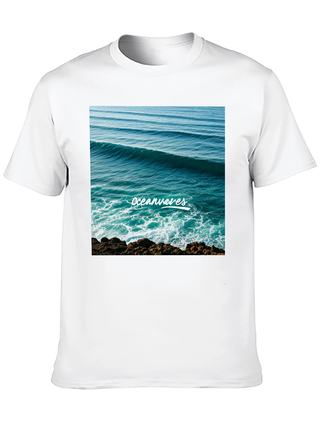 Ocean Waves Graphic T-Shirt - Black