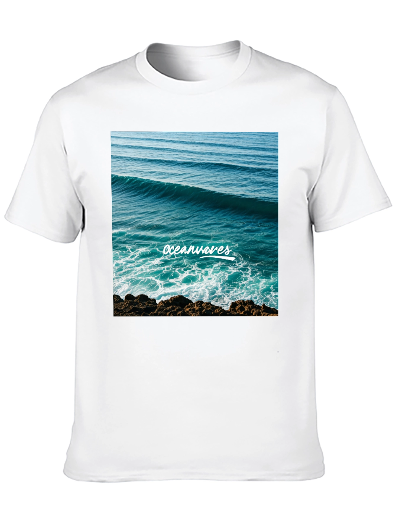 Ocean Waves Graphic T-Shirt - Black