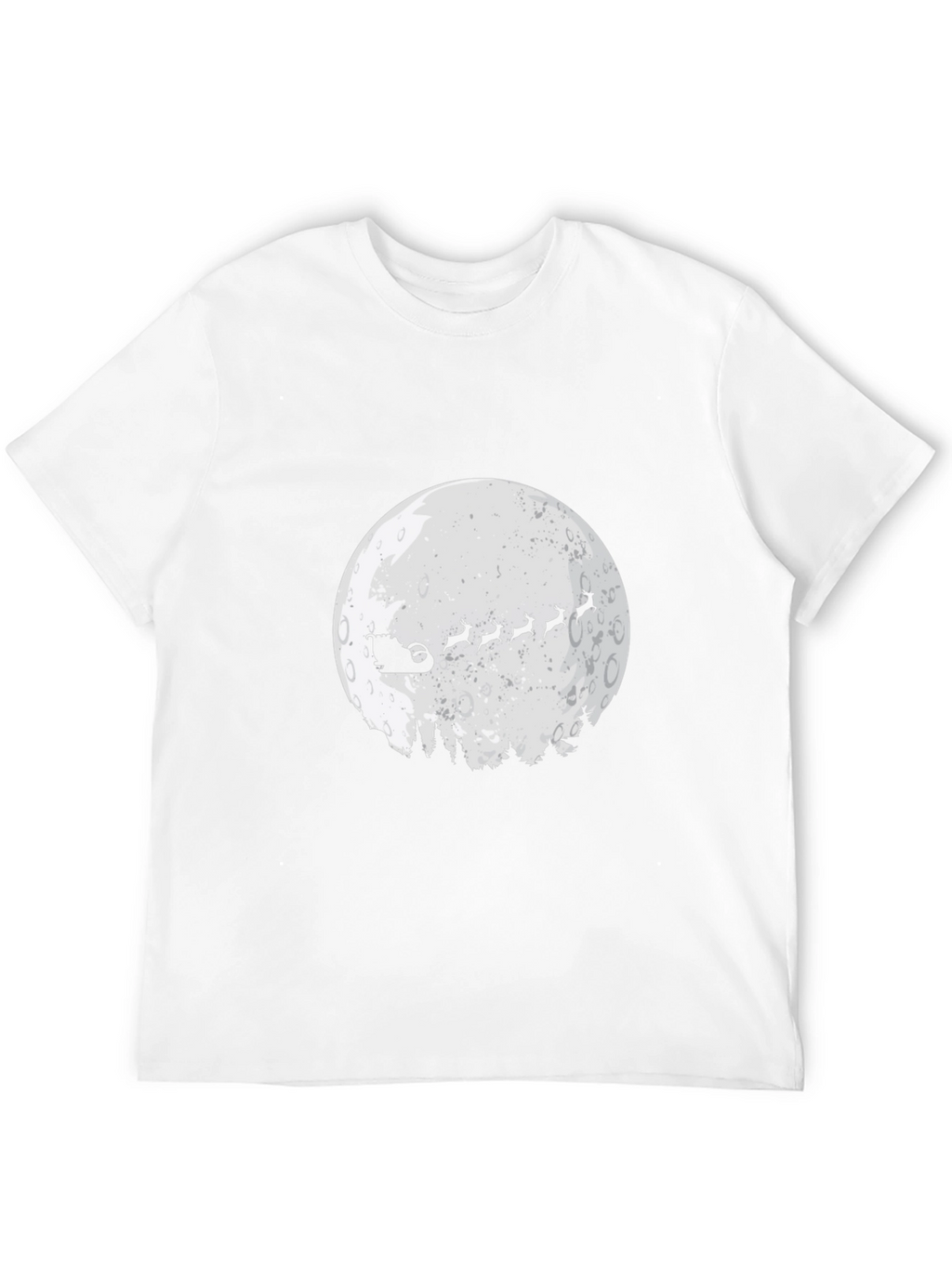 Santas Sleigh Moon T-Shirt - Holiday Christmas Tee