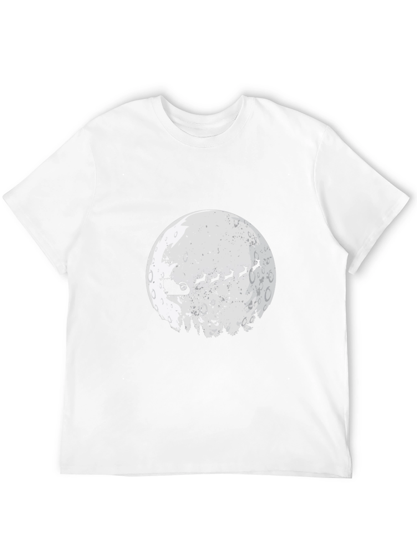 Santas Sleigh Moon T-Shirt - Holiday Christmas Tee