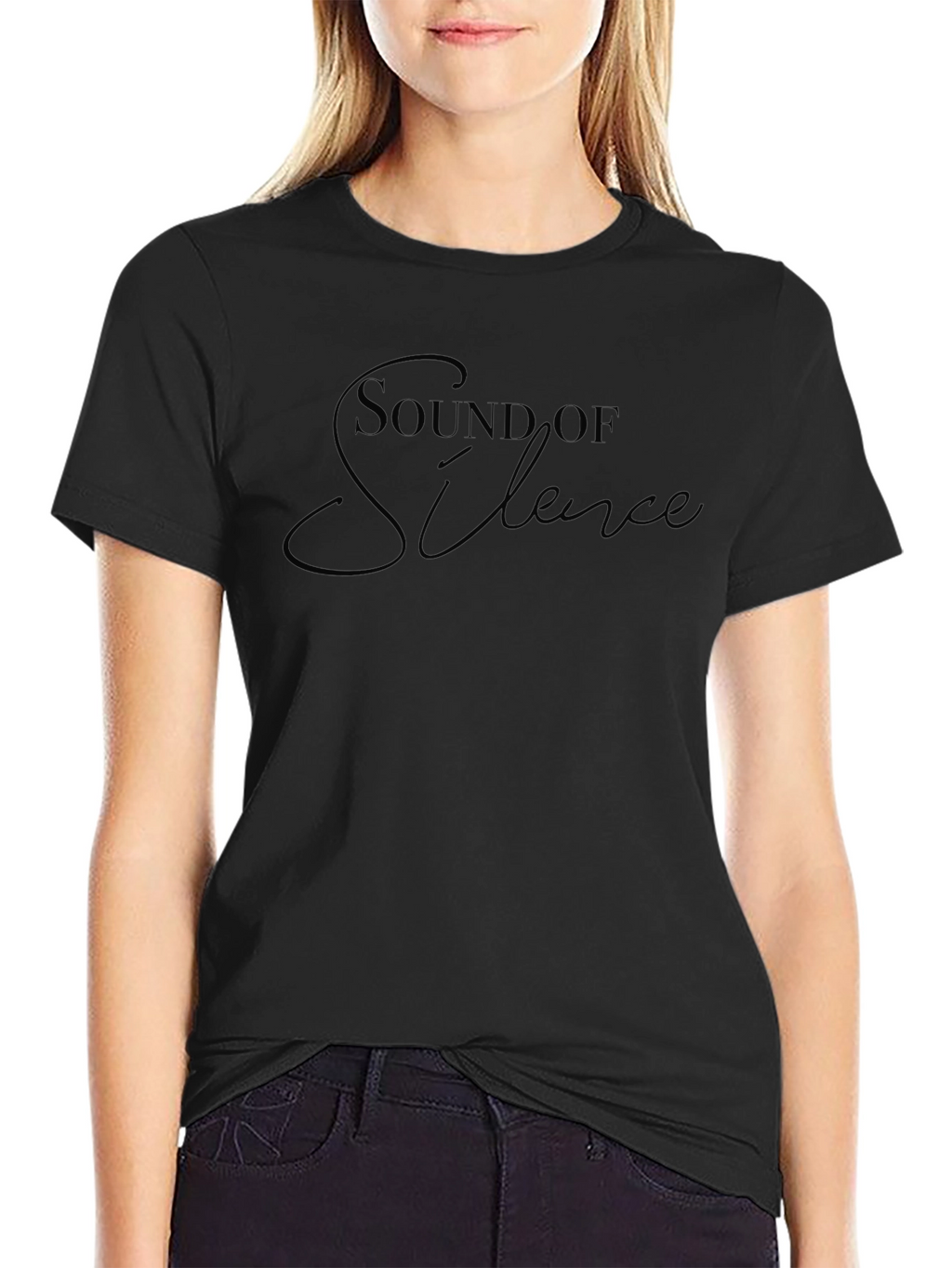 Sound of Silence Black Graphic Tee