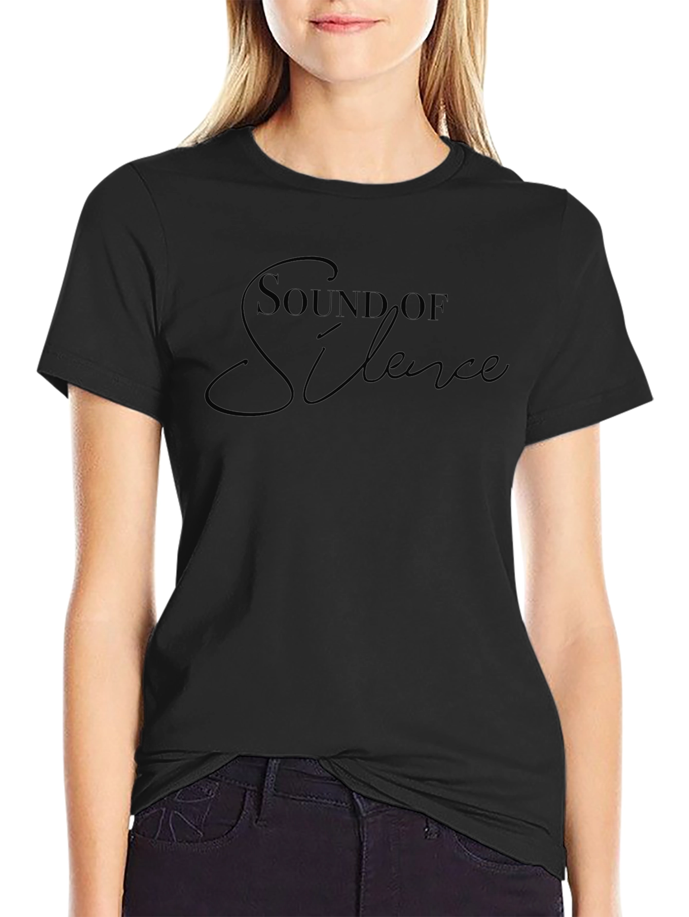 Sound of Silence Black Graphic Tee