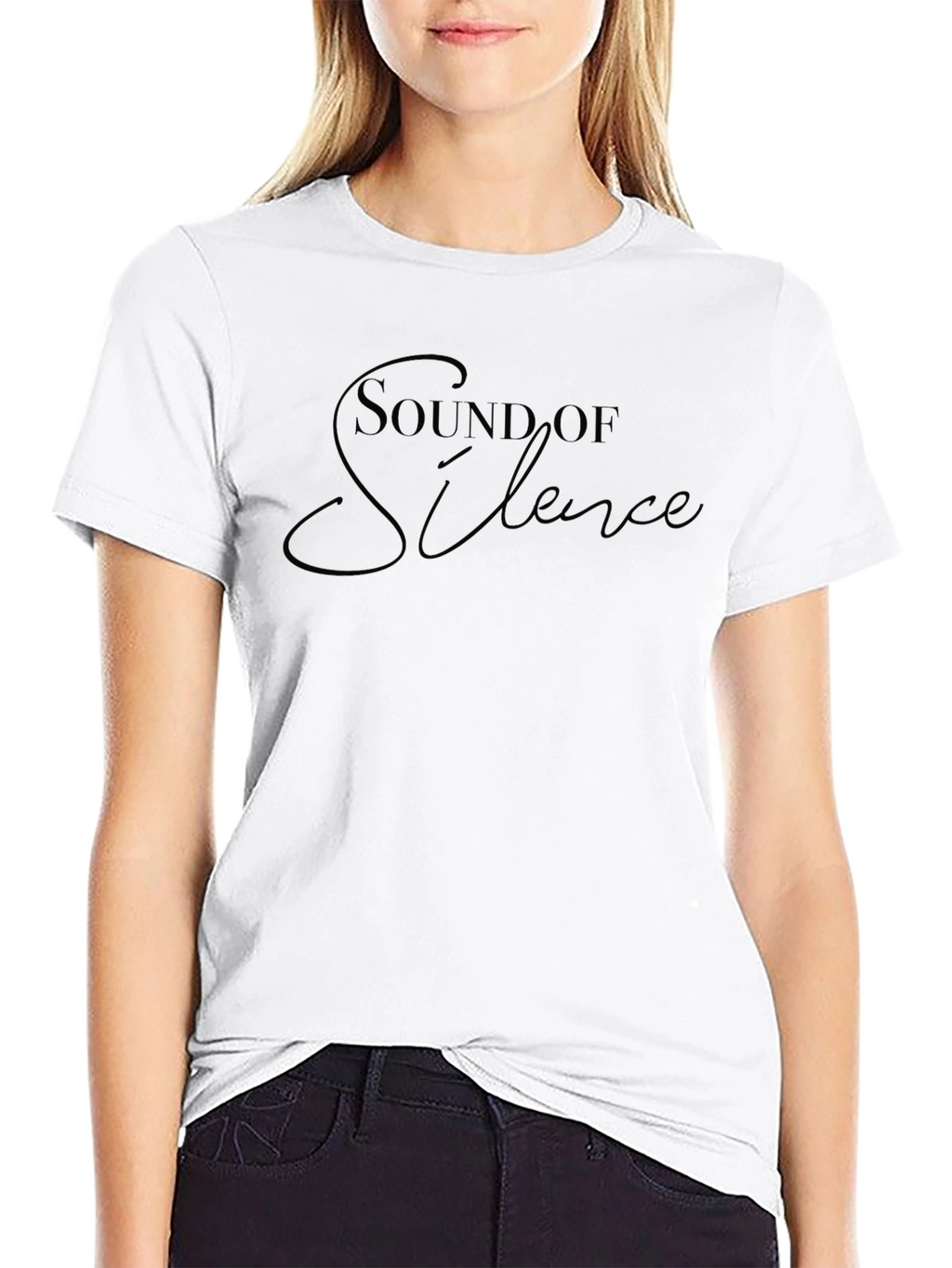 Sound of Silence Black Graphic Tee