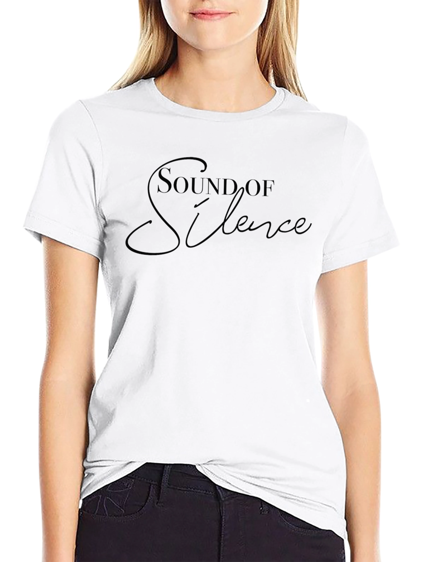 Sound of Silence Black Graphic Tee