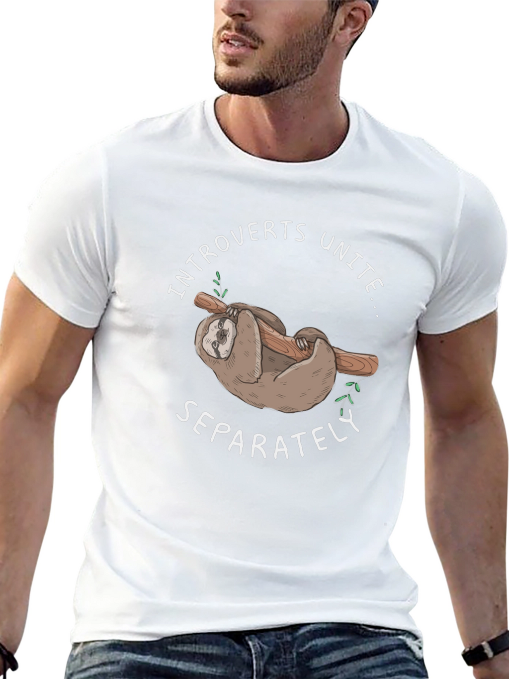 Introverts Unite Sloth Graphic Tee