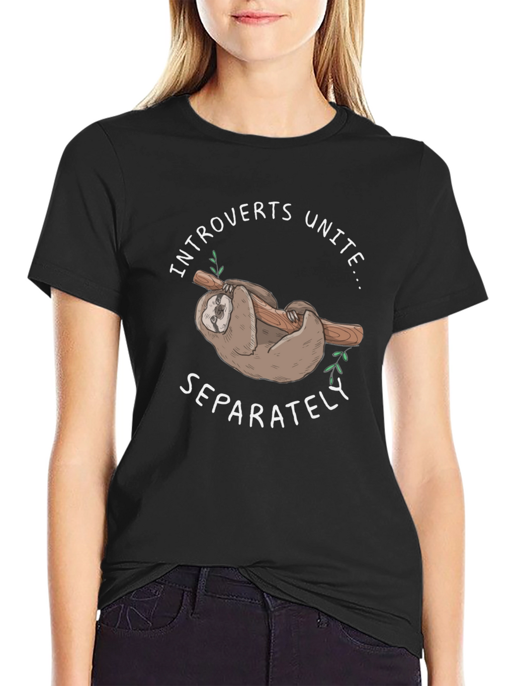 Introverts Unite Sloth Graphic Tee