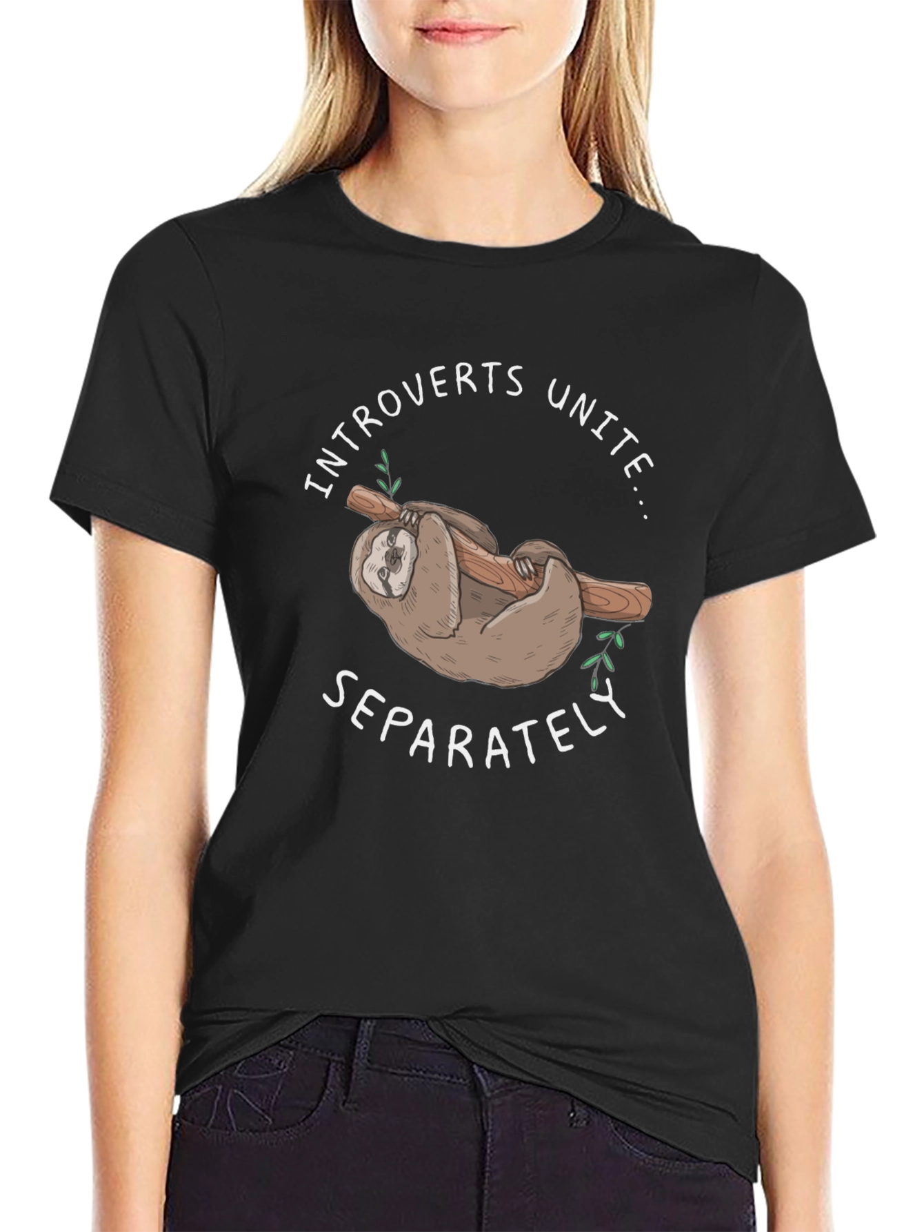 Introverts Unite Sloth Graphic Tee