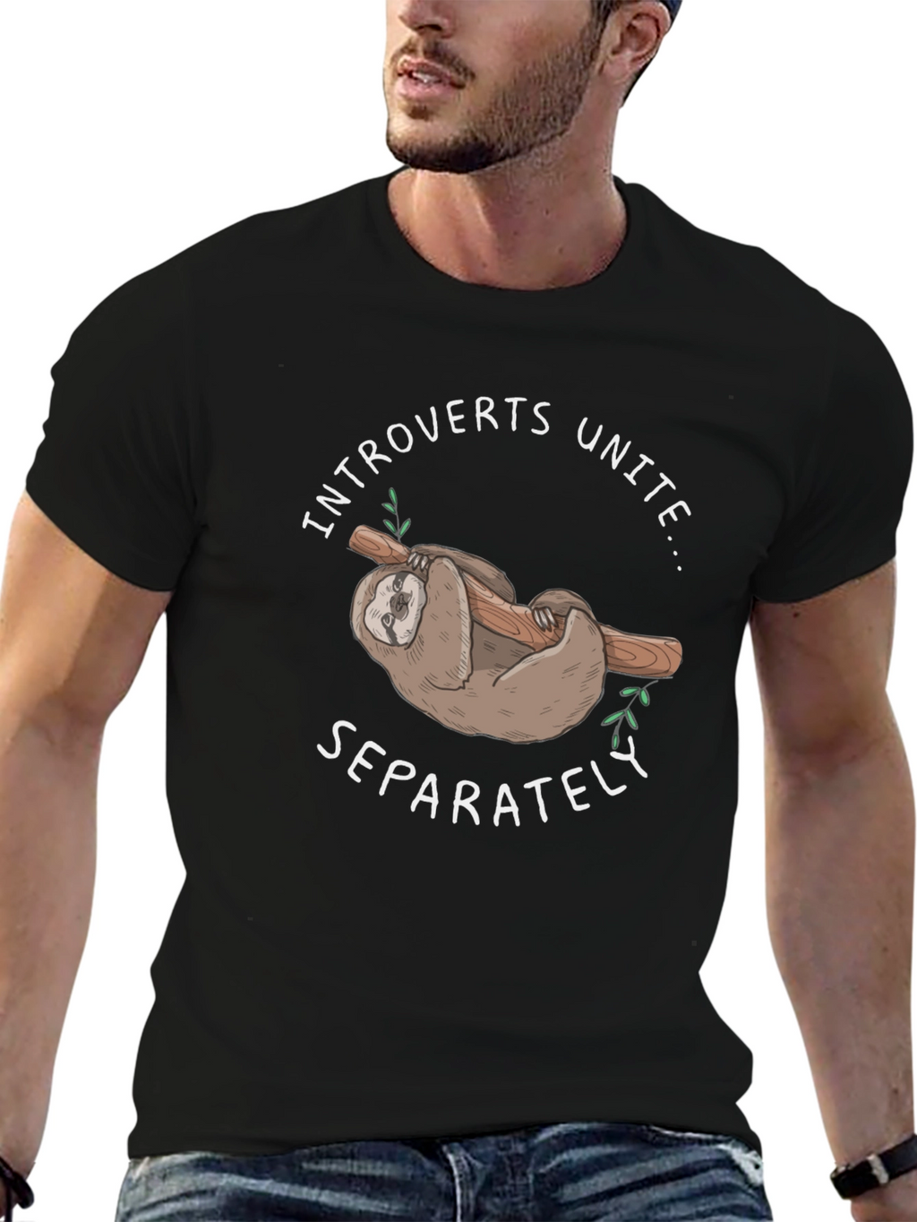 Introverts Unite Sloth Graphic Tee