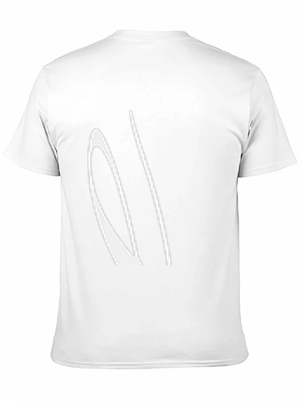 Abstract White Design Black T-Shirt