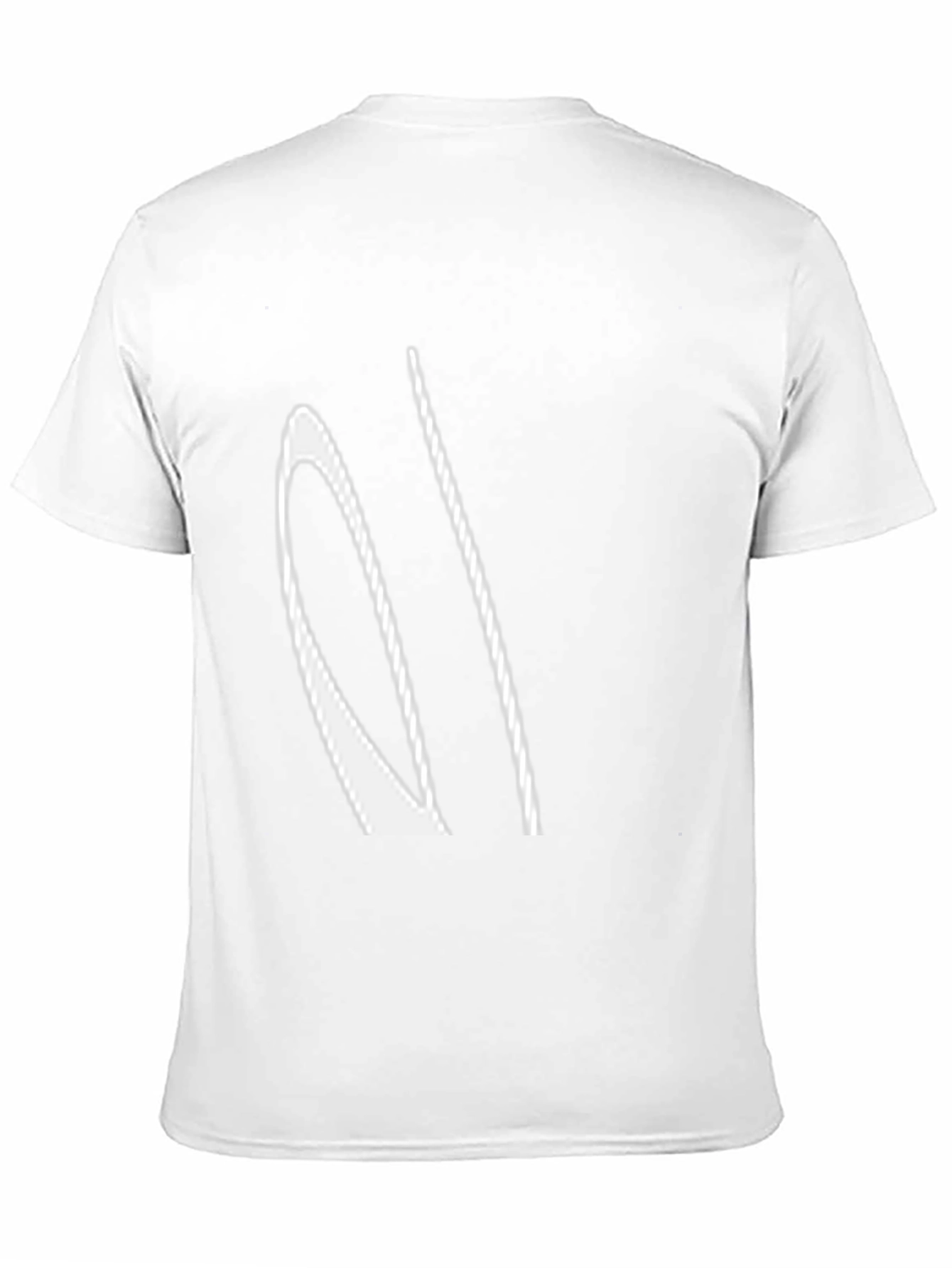 Abstract White Design Black T-Shirt