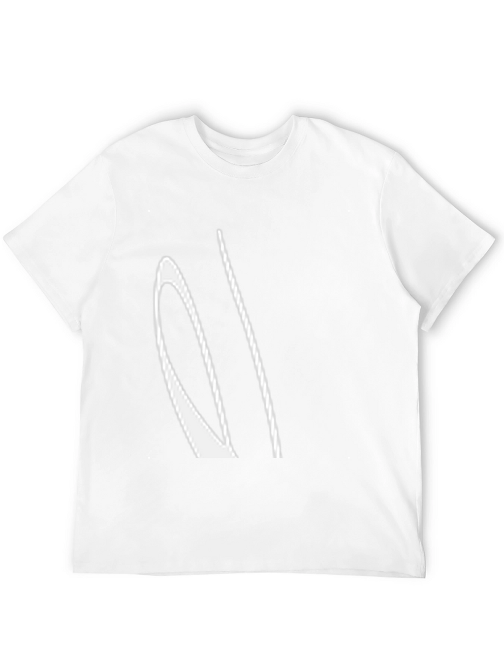 Abstract White Design Black T-Shirt