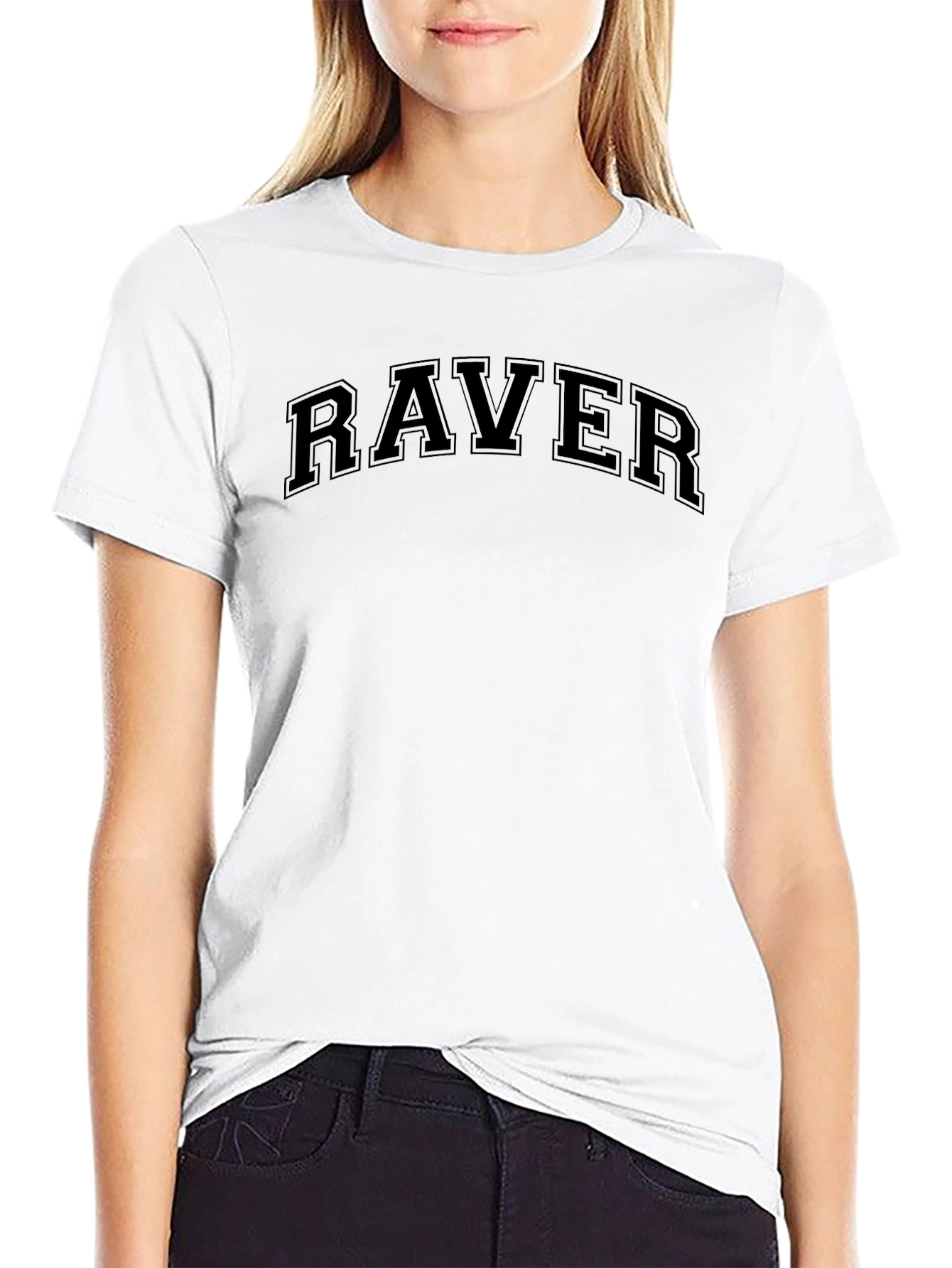 Black Raver Crewneck T-Shirt