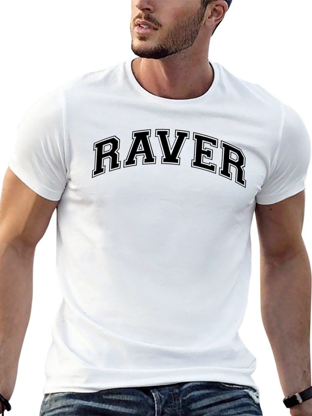 Black Raver Crewneck T-Shirt