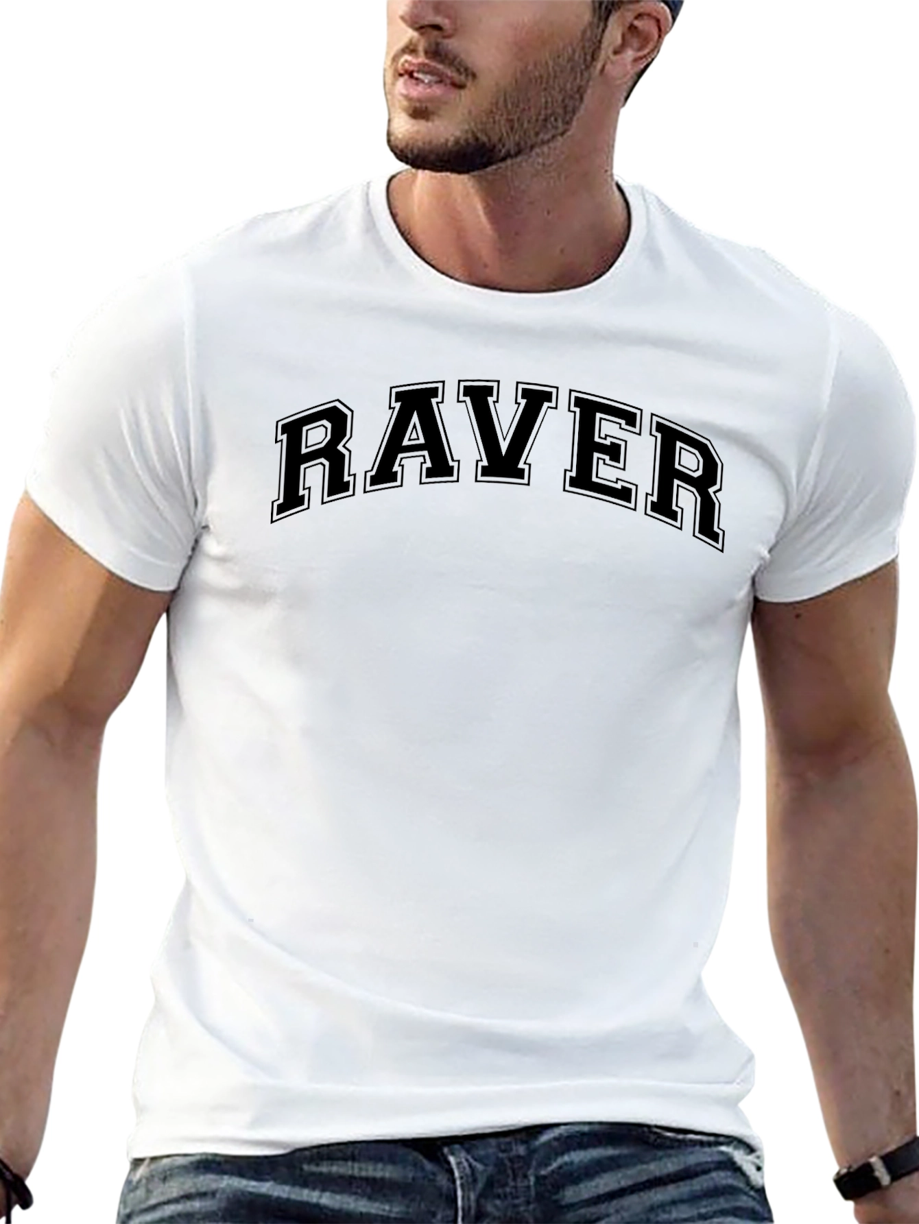 Black Raver Crewneck T-Shirt