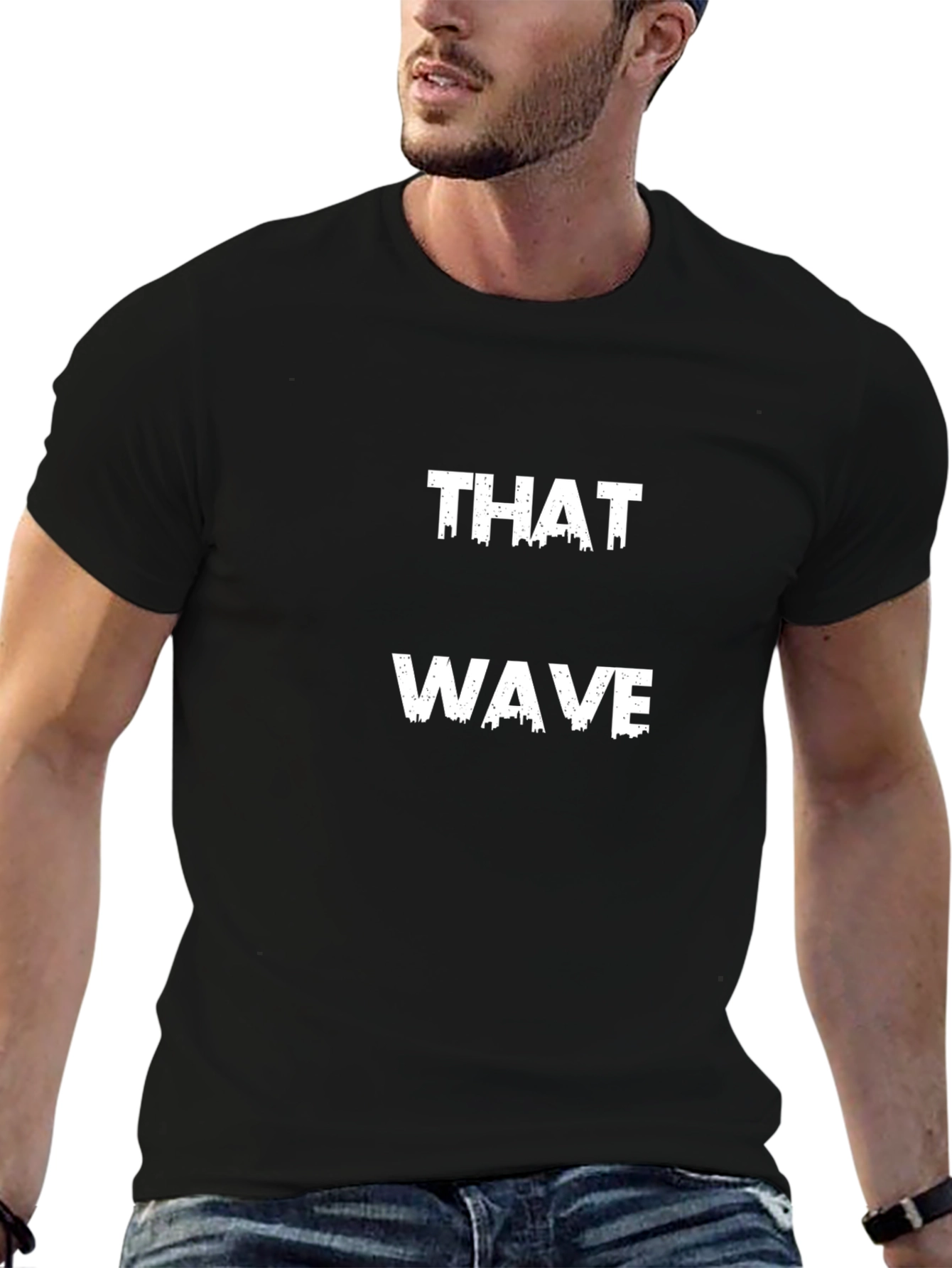 That Wave Mens Black Graphic Tee