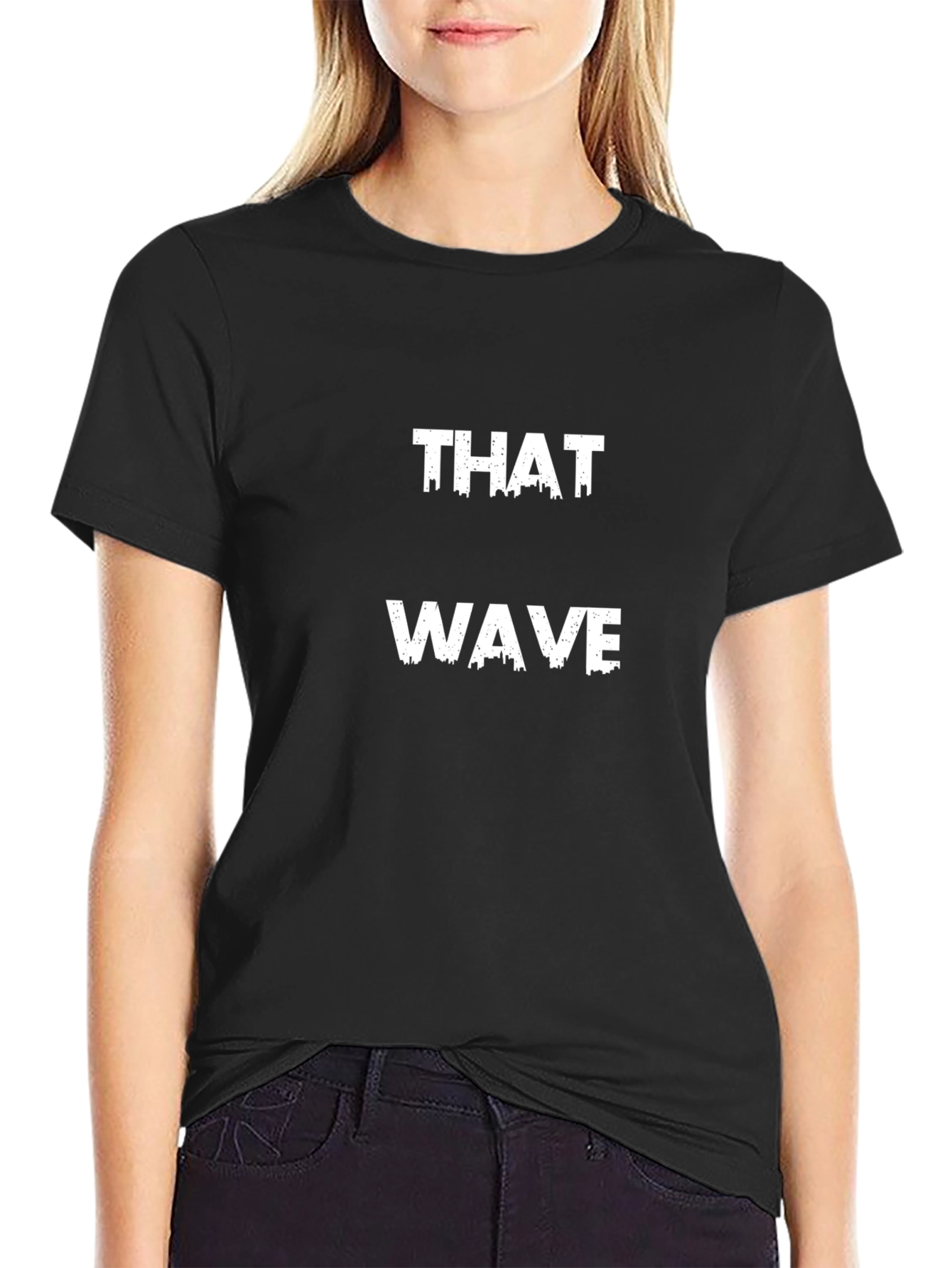 That Wave Mens Black Graphic Tee