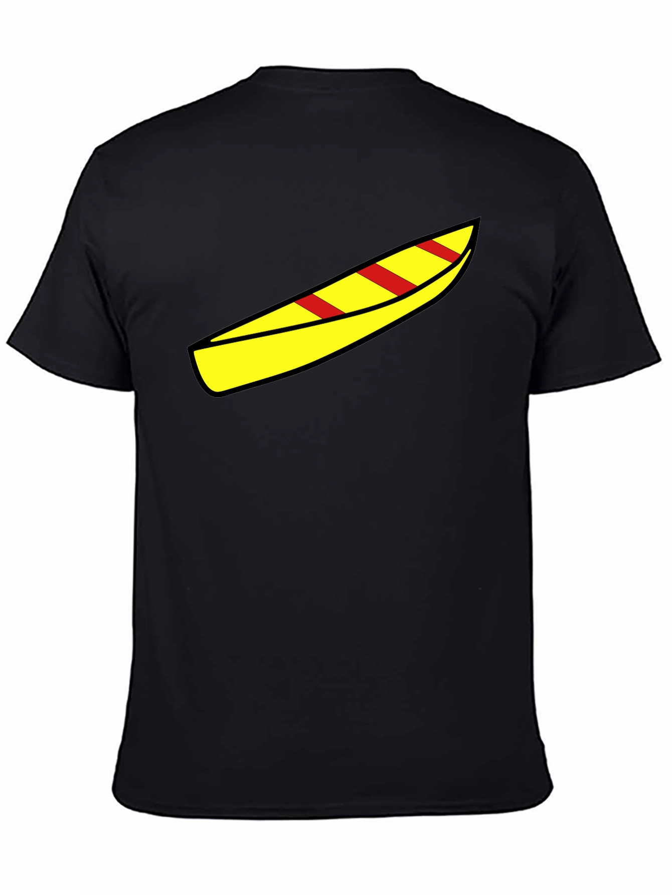 Canoe Graphic Tee - Black Cotton Casual Shirt