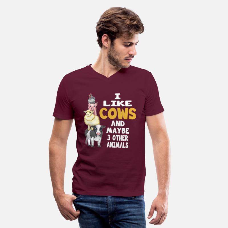 Farmer cows and maybe 3 other animals farming