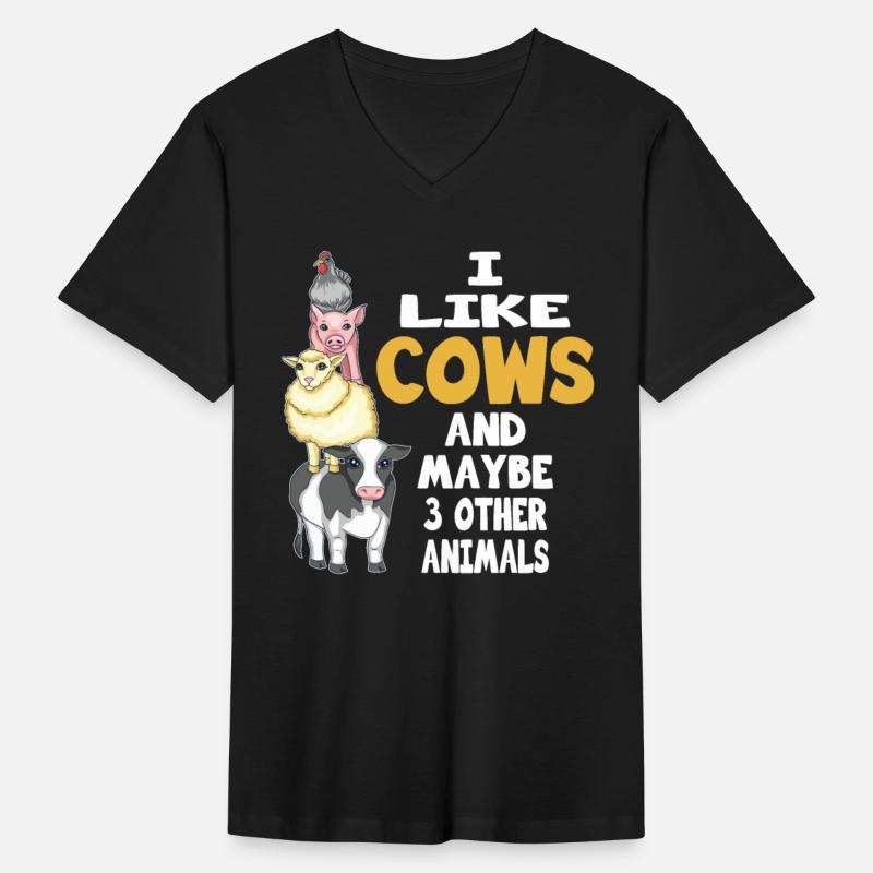 Farmer cows and maybe 3 other animals farming