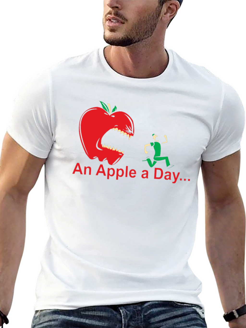 An Apple a Day Funny Graphic T-Shirt