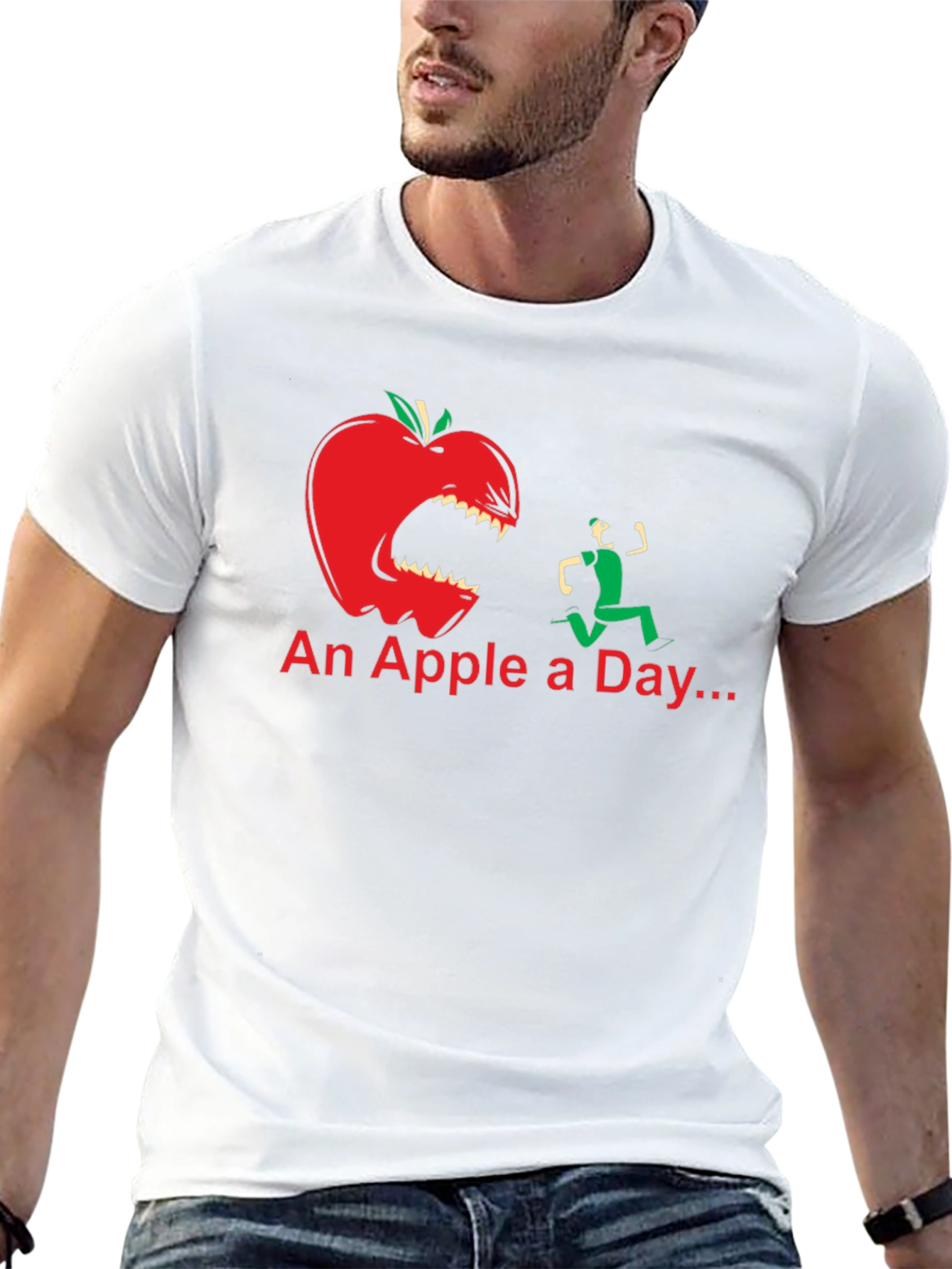 An Apple a Day Funny Graphic T-Shirt