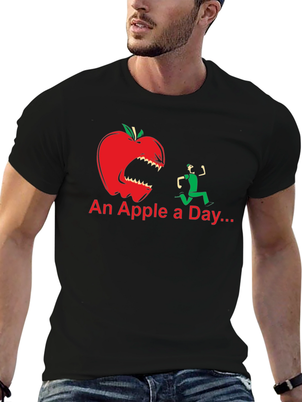 An Apple a Day Funny Graphic T-Shirt