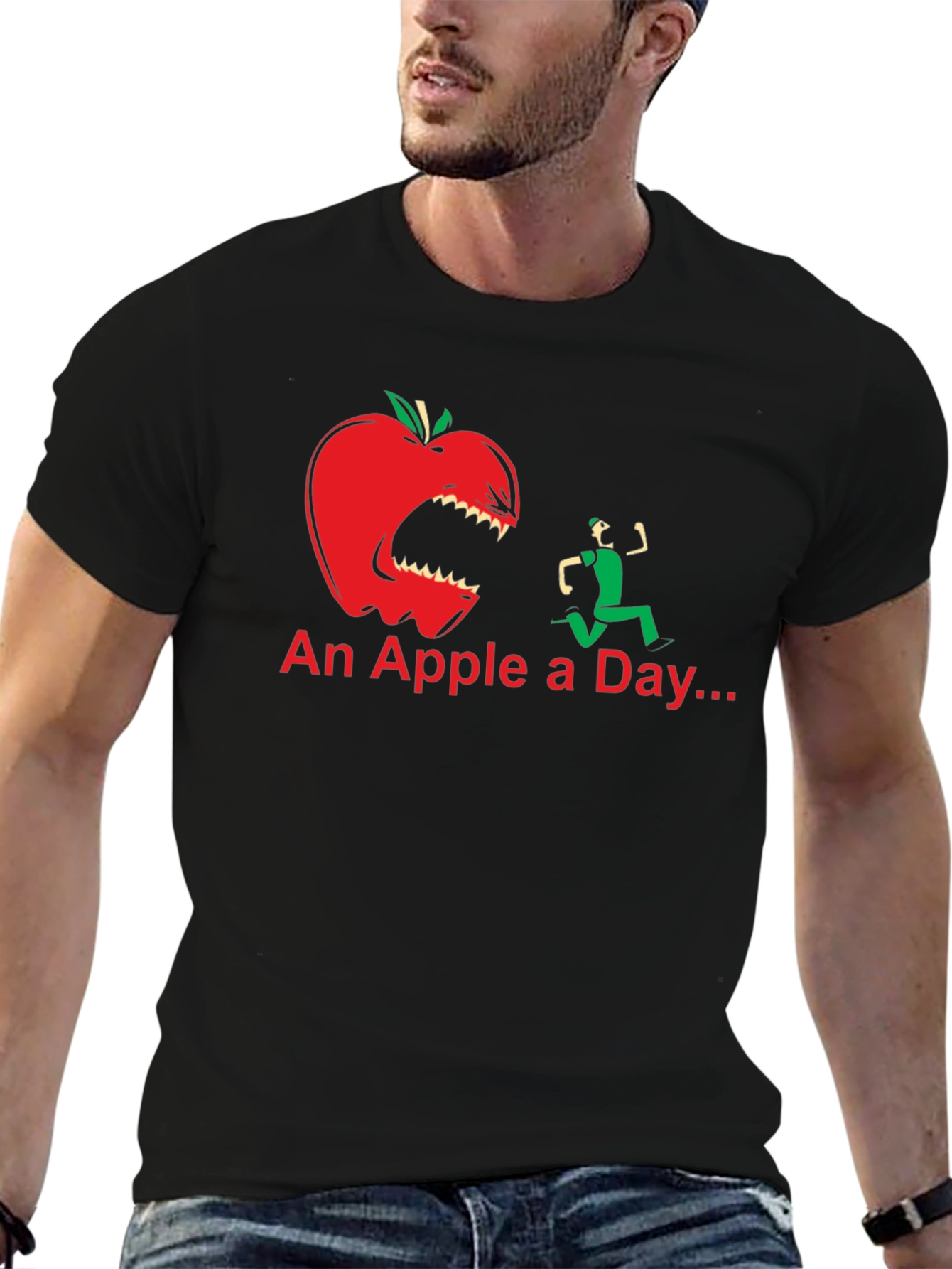 An Apple a Day Funny Graphic T-Shirt