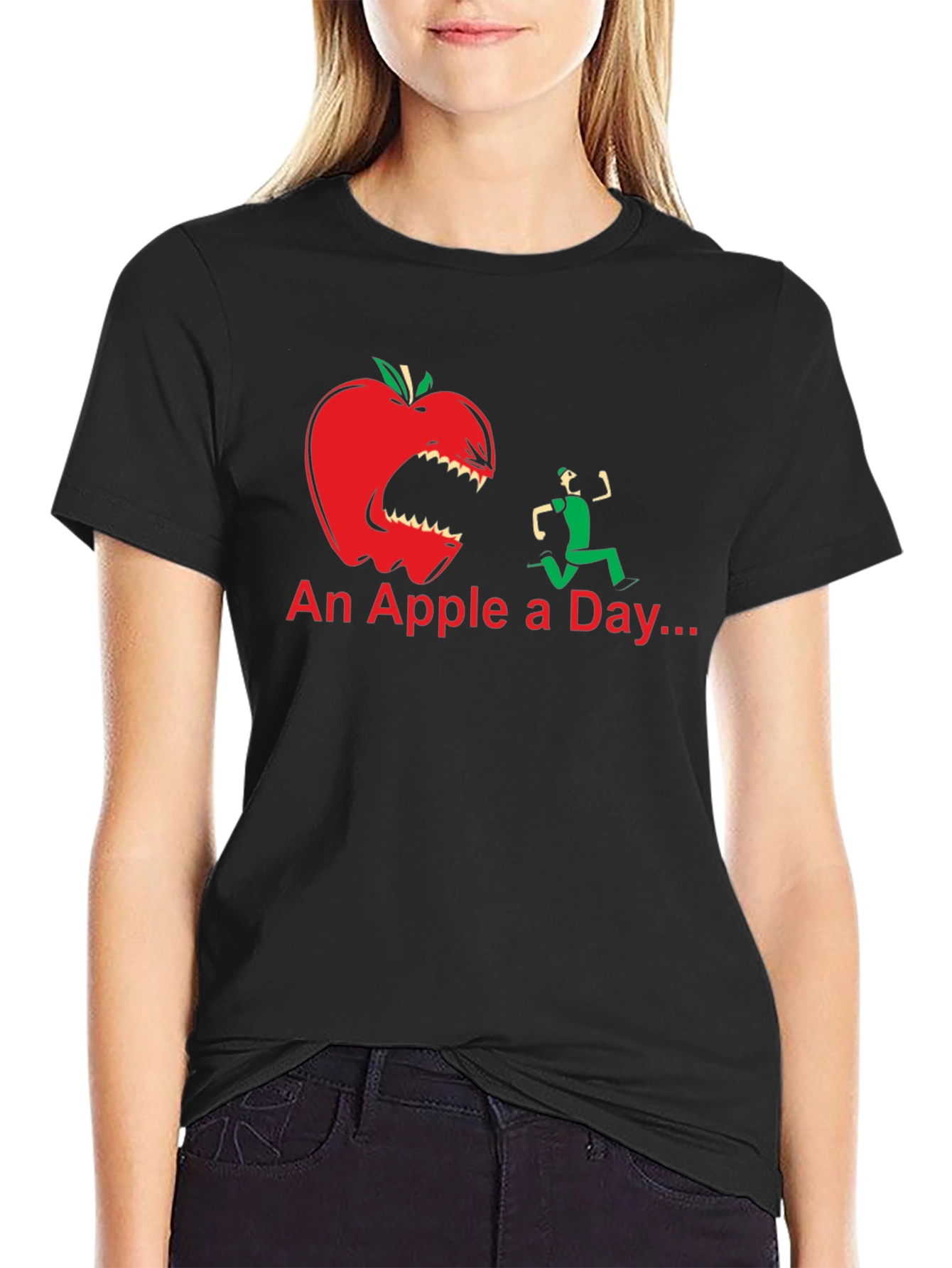 An Apple a Day Funny Graphic T-Shirt