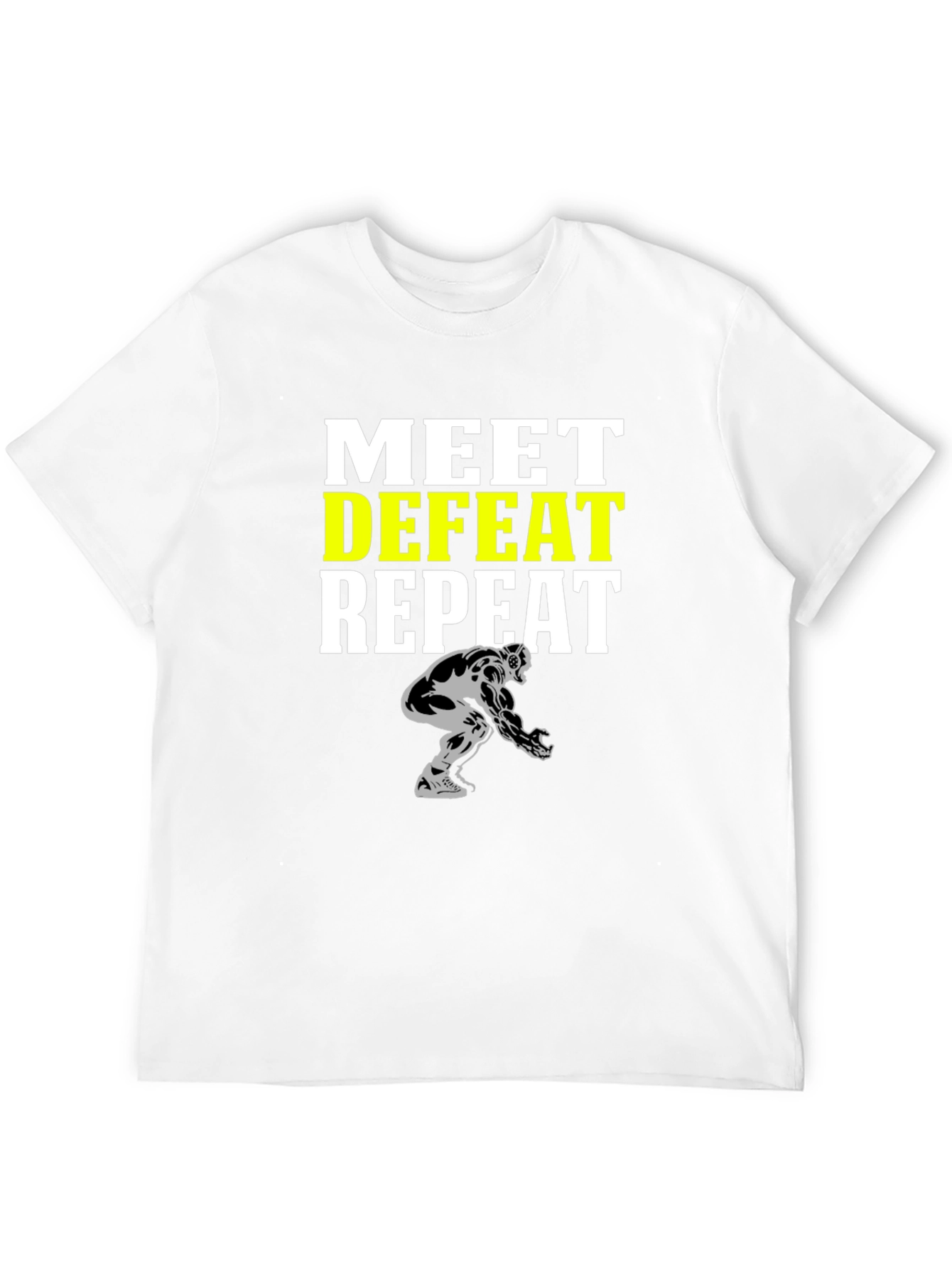 Meet Defeat Repeat Graphic T-Shirt