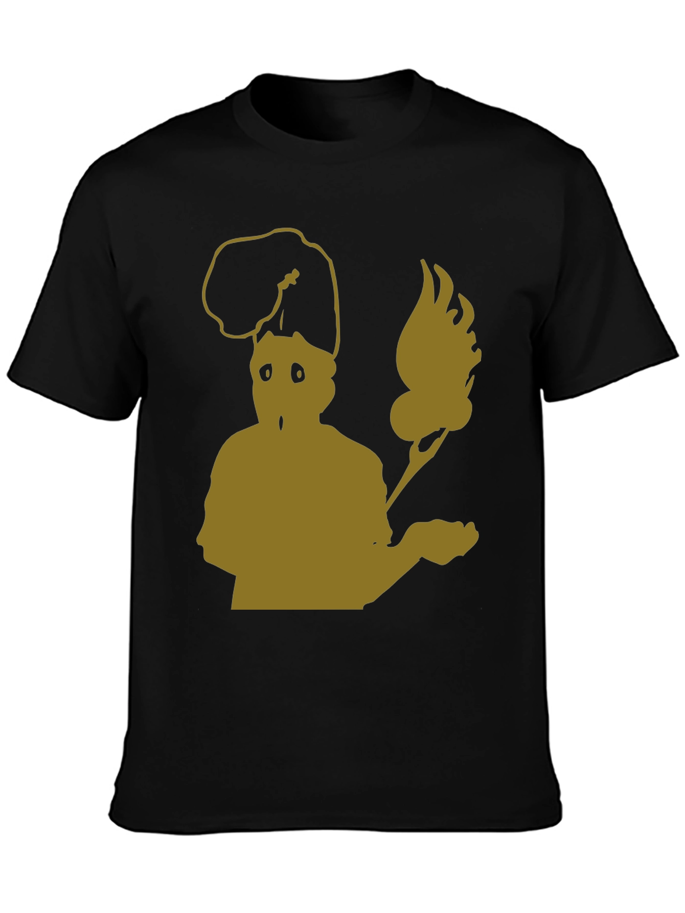 Abstract Chef Graphic Tee - Black Cotton Blend